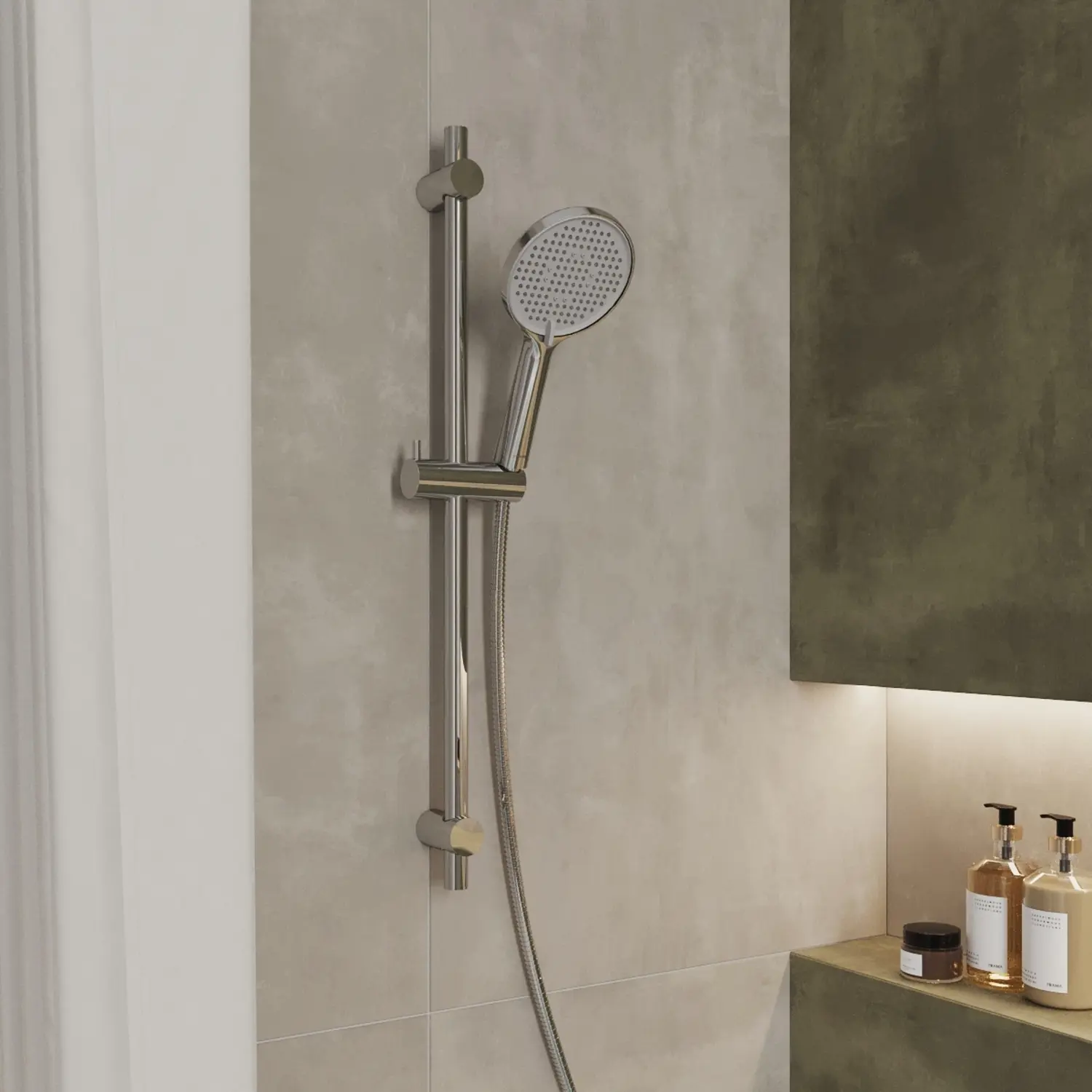 Изображение товара Лейка для душа Milardo ILS3FCRM18 3 режимная цвет глянцевый хром