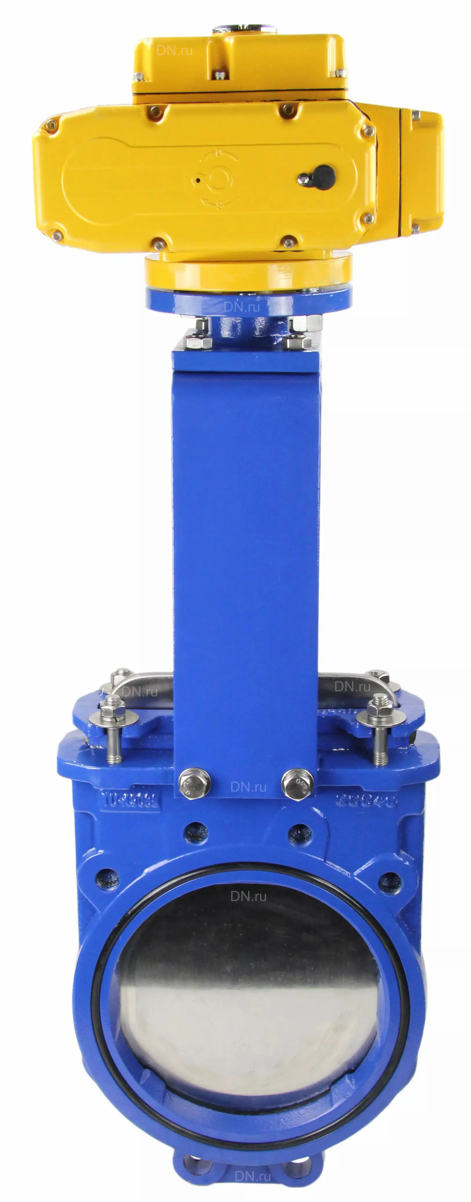 Изображение товара Задвижка шиберная DN.ru Ду65 Ру10 электропривод чугун с покрытием