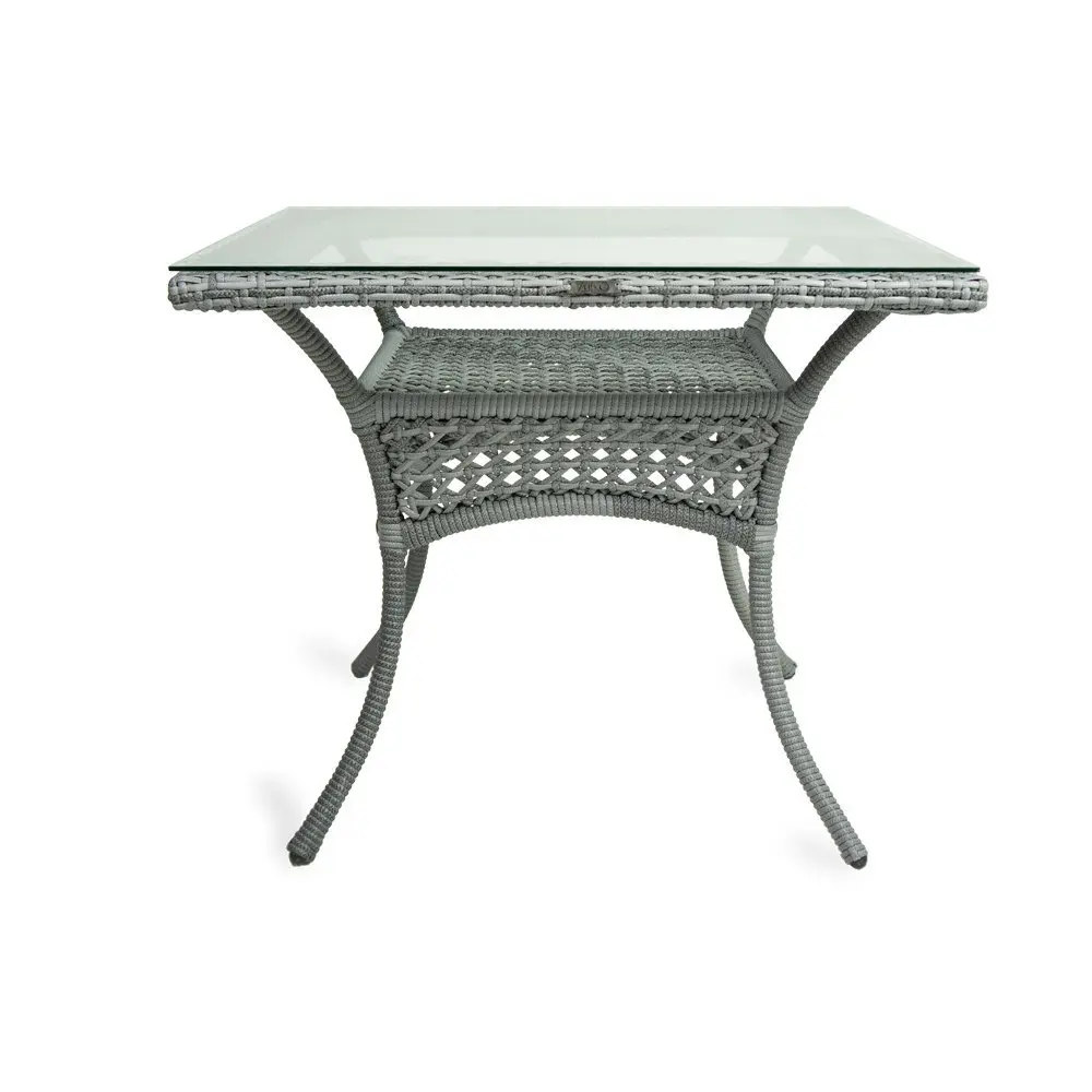 Изображение товара Нераздвижной садовый стол Aiko DECO 90 см x 90 см x 75 см сталь цвет серый/серебристый