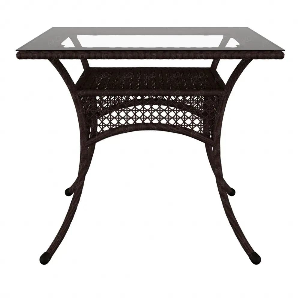 Изображение товара Нераздвижной садовый стол Aiko DECO 90 см x 90 см x 75 см сталь цвет коричневый