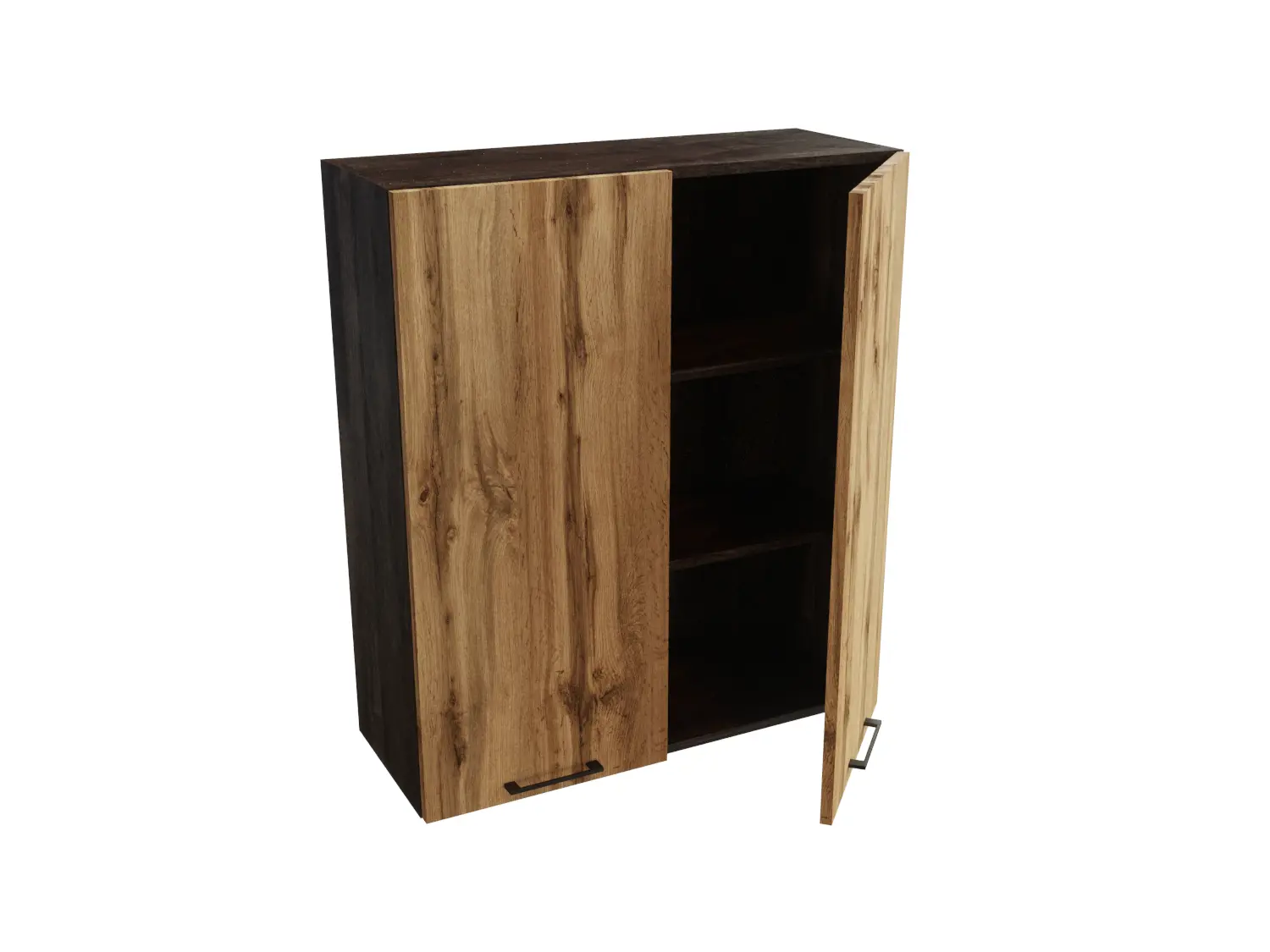 Изображение товара Навесной шкаф Сурская мебель дуб вотан 80x92x31.8 см ЛДСП цвет кальяри/гейнсборо