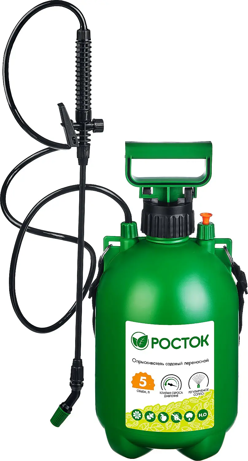 Изображение товара Опрыскиватель РОСТОК на одно плечо 5 л зеленый 425115