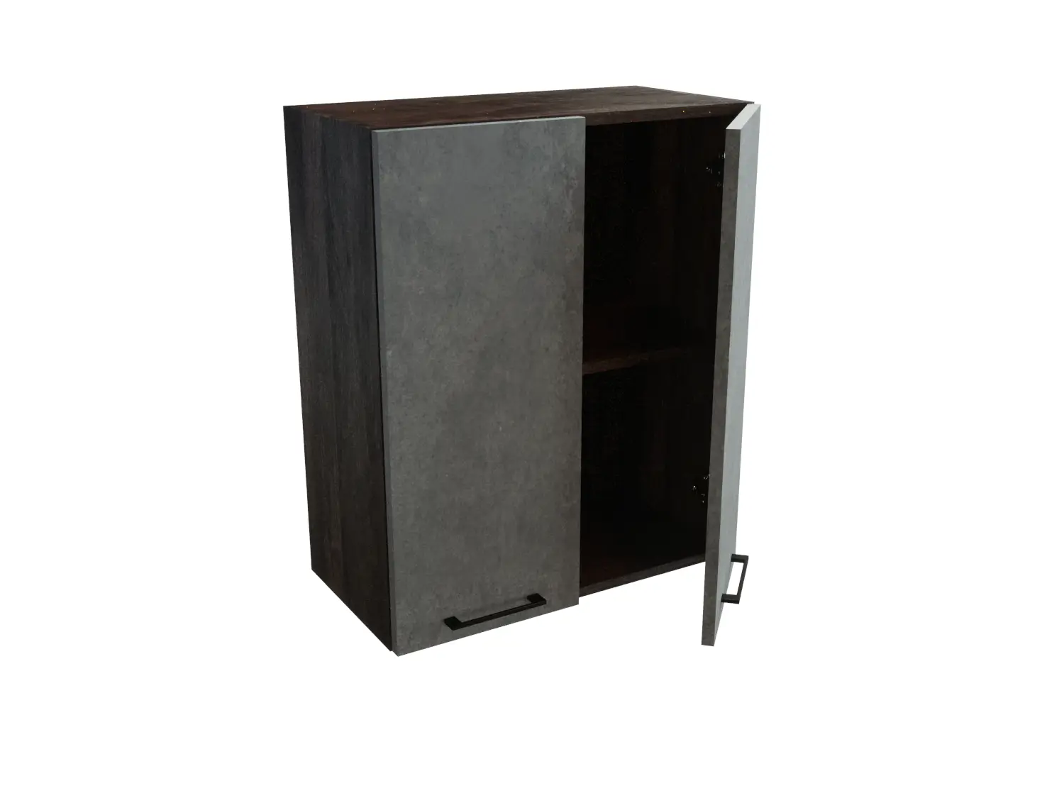 Изображение товара Навесной шкаф с 2 дверцами Сурская мебель Хелмер 60x71.6x31.8 см ЛДСП цвет кальяри/бетон