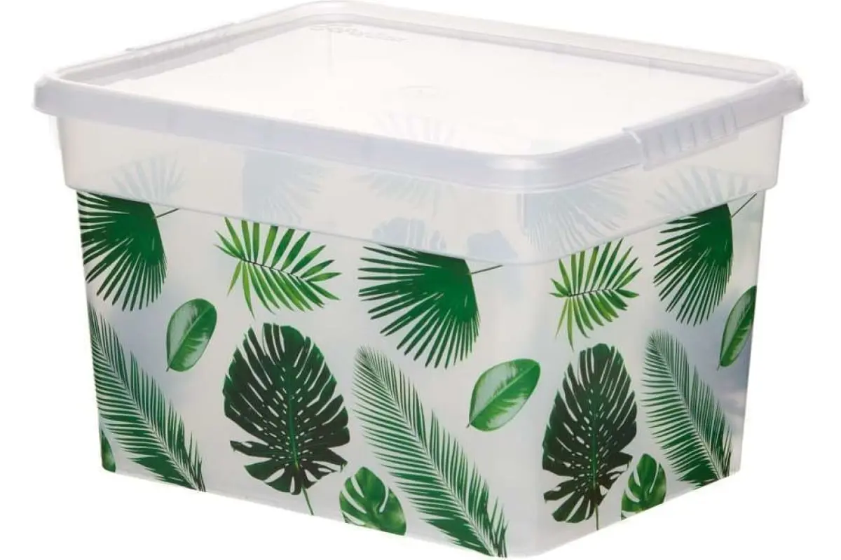 Изображение товара Контейнер для хранения Funbox FB3030 ТРОПИКИ 20x15x25 см полипропилен цвет прозрачный