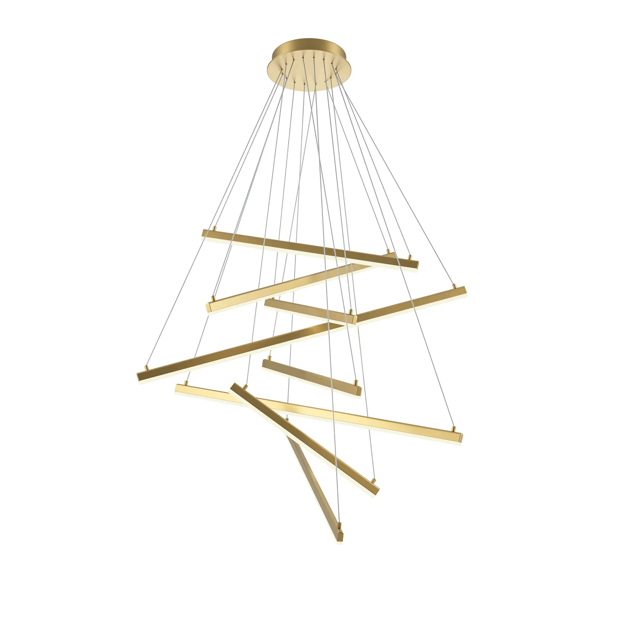 Изображение товара Светильник подвесной светодиодный Maytoni Mod016pl-l96gk 27 м² регулируемый белый свет цвет жёлтый/золотой