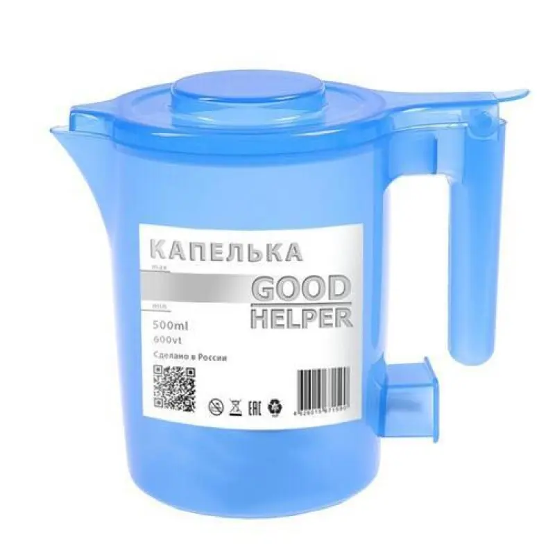 Изображение товара Электрический чайник Goodhelper KP-A11 0.5 л пластик цвет голубой