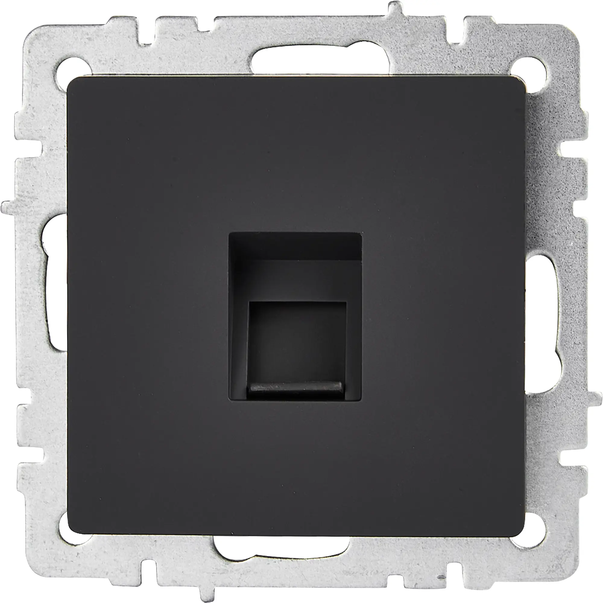 Изображение товара Компьютерная розетка встраиваемая IEK Brite РК10-БрГ RJ45 UTP cat 5e цвет графит