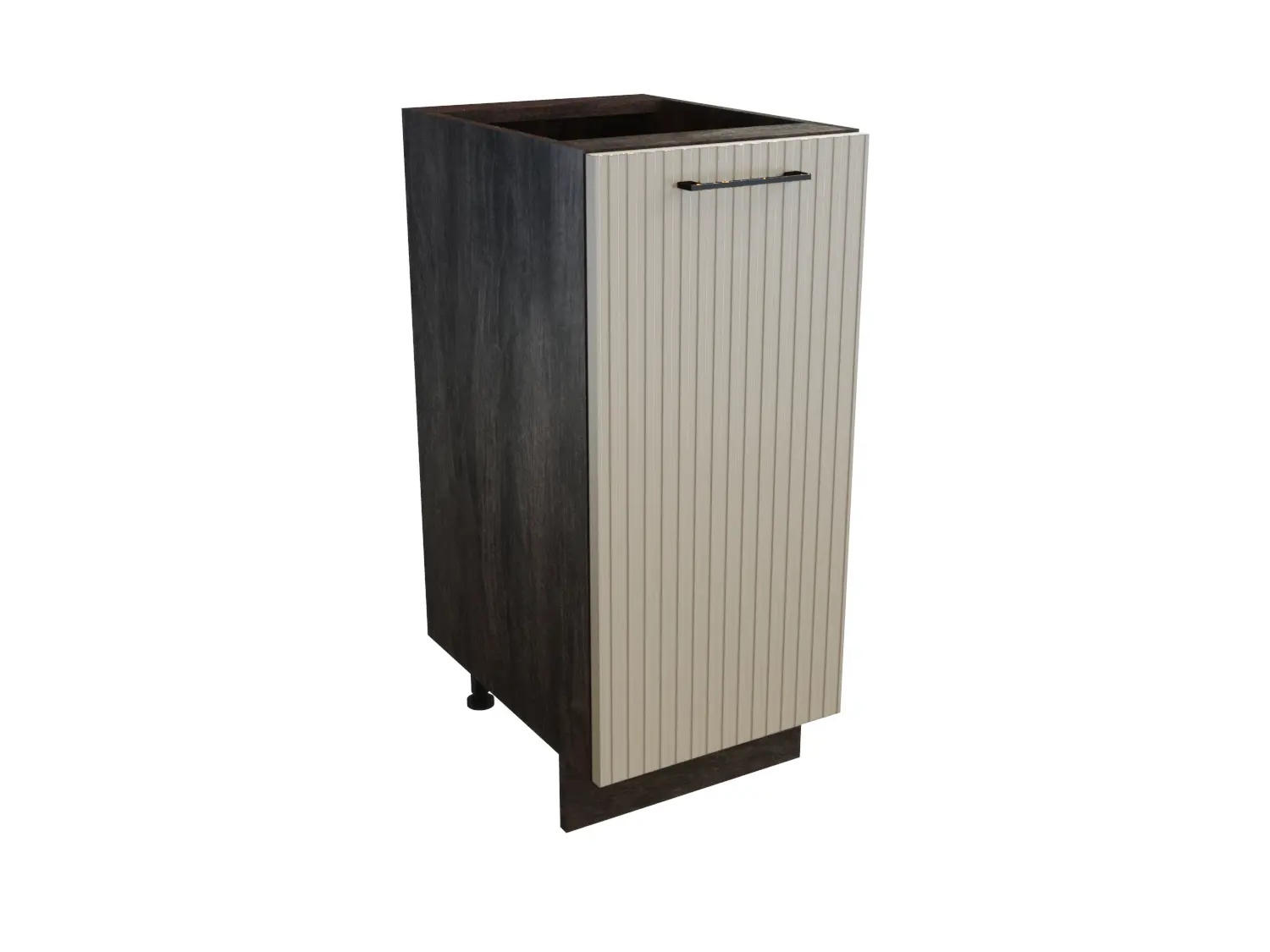 Изображение товара Напольный шкаф с 1 дверцей Сурская мебель Атласный серый 35x81.6x47.8 см ЛДСП цвет дуб кальяри/атласный серый