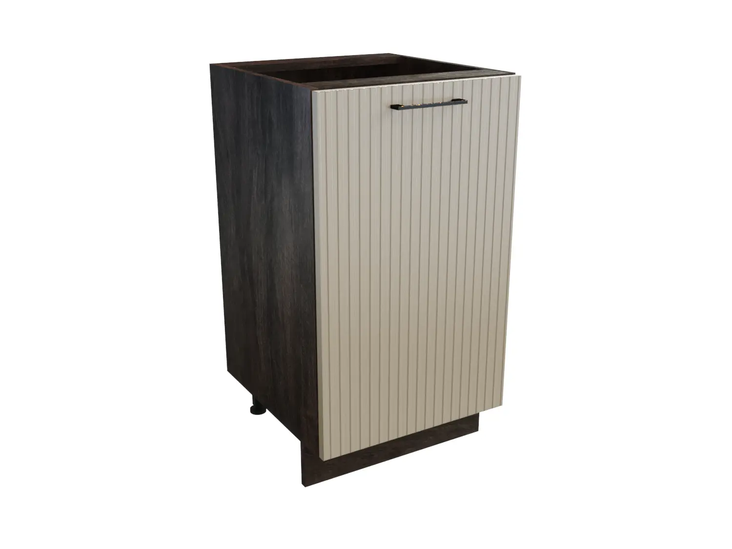 Изображение товара Напольный шкаф с 1 дверцей Сурская мебель Атласный серый 45x81.6x47.8 см ЛДСП цвет дуб кальяри/атласный серый