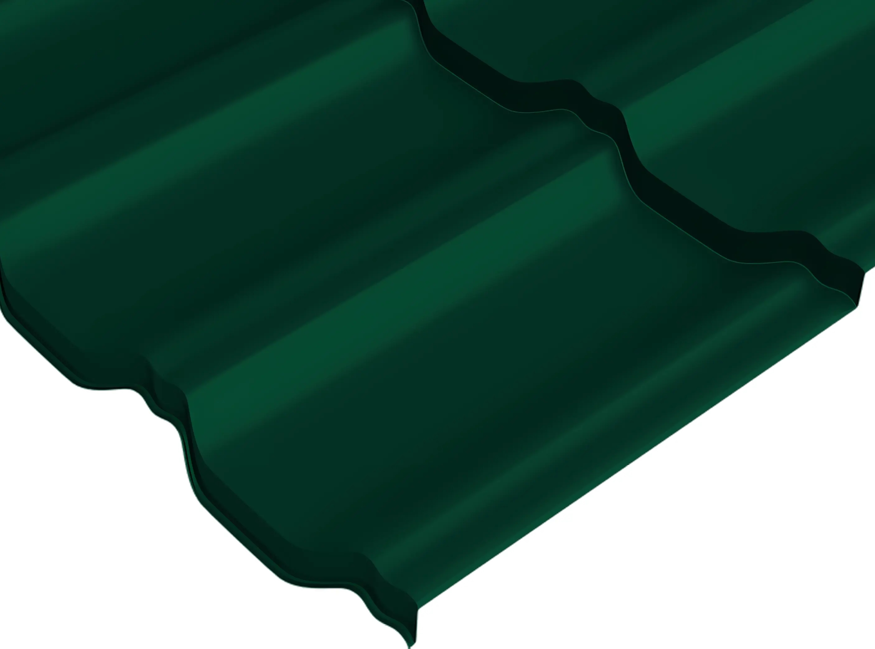 Изображение товара Металлочерепица 0.5 мм ГОСТ 720x1180 мм RAL 6005 зеленый GRAND LINE Kvinta Uno