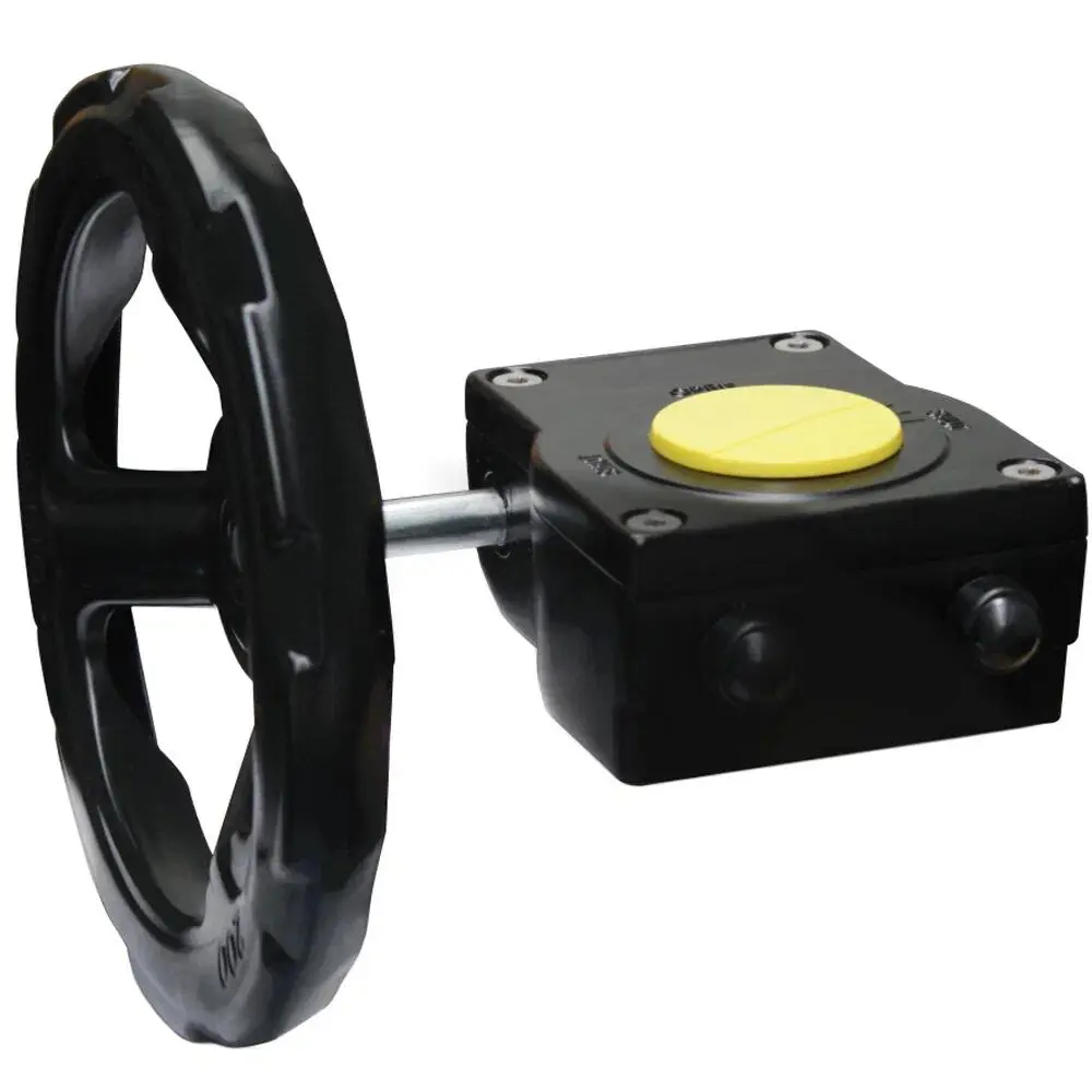 Изображение товара Редуктор четвертьоборотный Dn.ru D240-00491 Ду24 Ру16 фланцевый алюминий