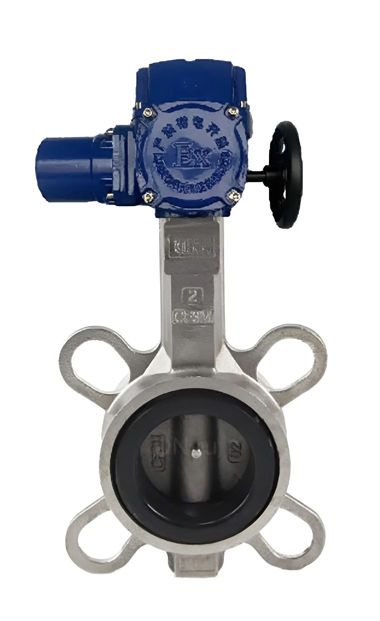 Изображение товара Затвор дисковый поворотный DN.ru D050-12504 нержавеющая сталь 316L 40 мм электропривод