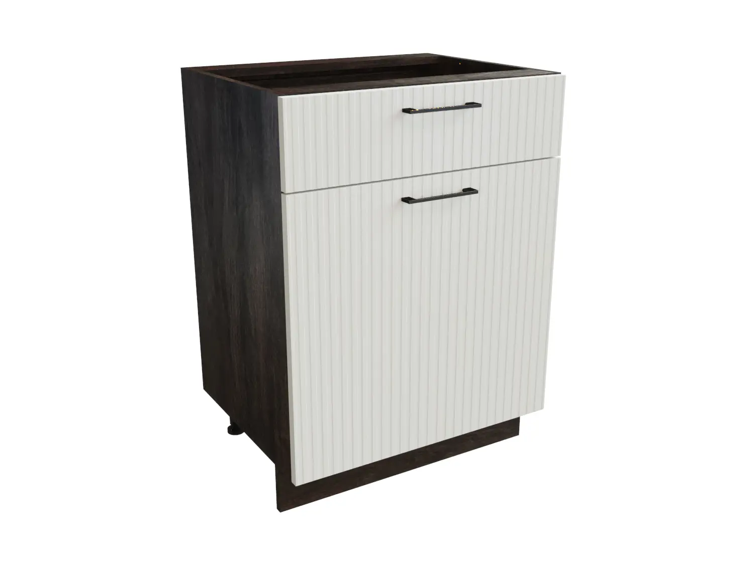 Изображение товара Напольный шкаф с 1 дверцей и ящиком Сурская мебель Айленд 60x81.6x47.8 см ЛДСП цвет дуб кальяри/айленд