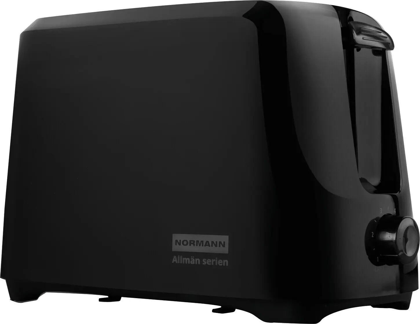 Изображение товара Тостер NORMANN AST-023 черный для двух ломтей хлеба, регулировка степени обжарки