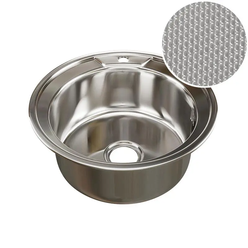 Изображение товара Мойка для кухни врезная Владикс 9539 49x49 см глубина чаши 18 см нержавеющая сталь цвет хром