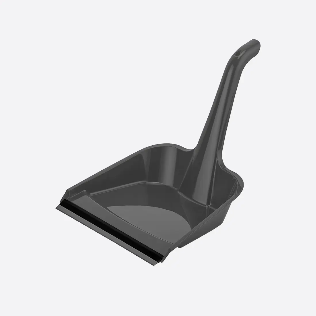 Изображение товара Совок Dunya Plastik с резинкой высокая ручка серый