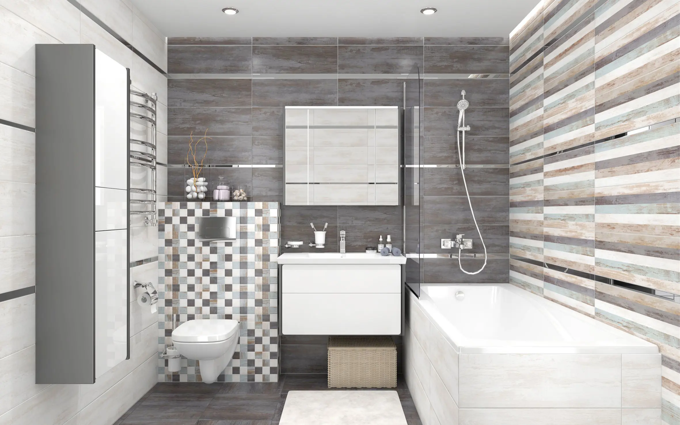 Изображение товара Керамическая плитка Laparet Havana настенная графитовый 60042 20x60, цена за упаковку