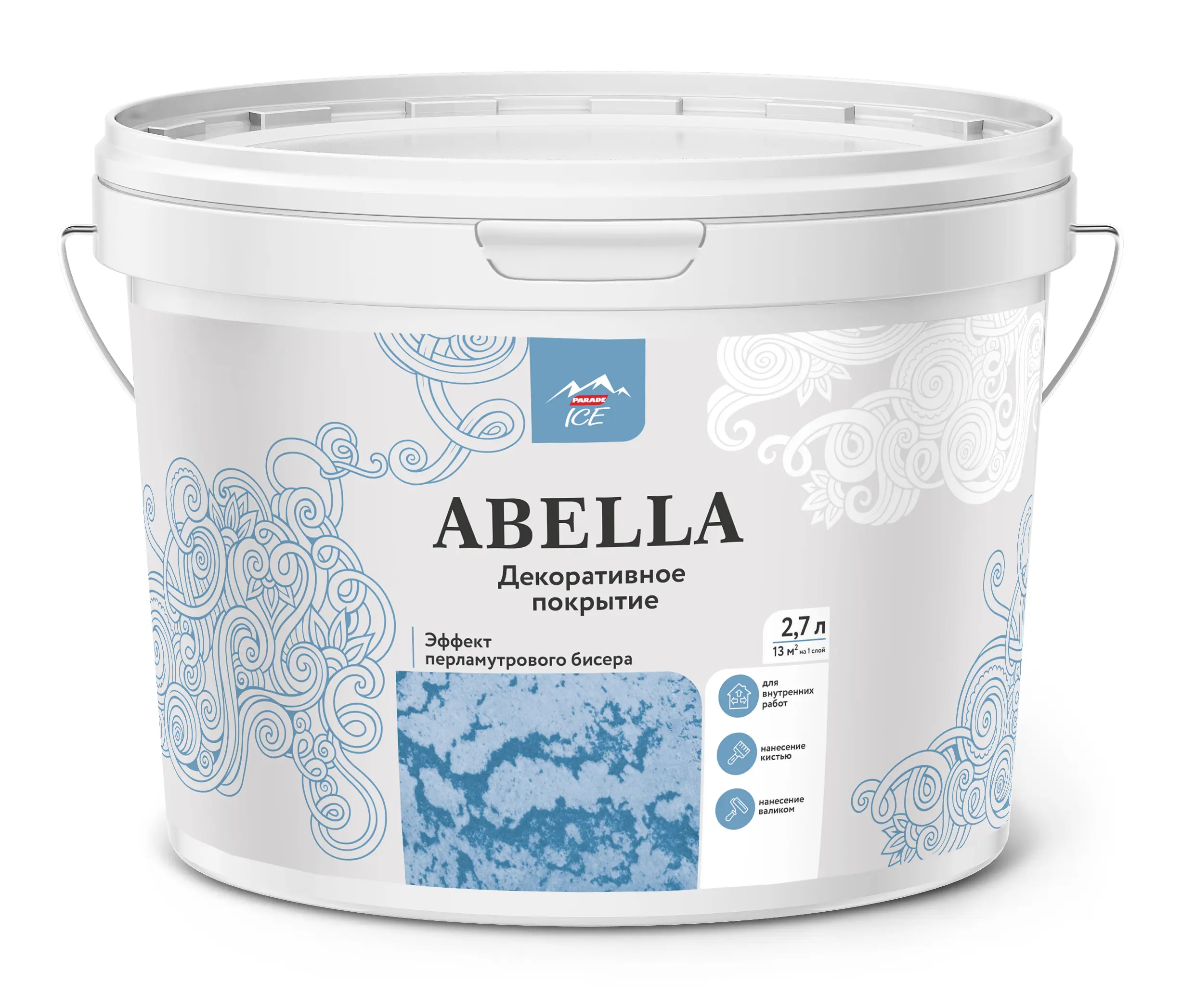 Изображение товара Декоративное покрытие Parade Abella с перламутровым бисером 2.7 л