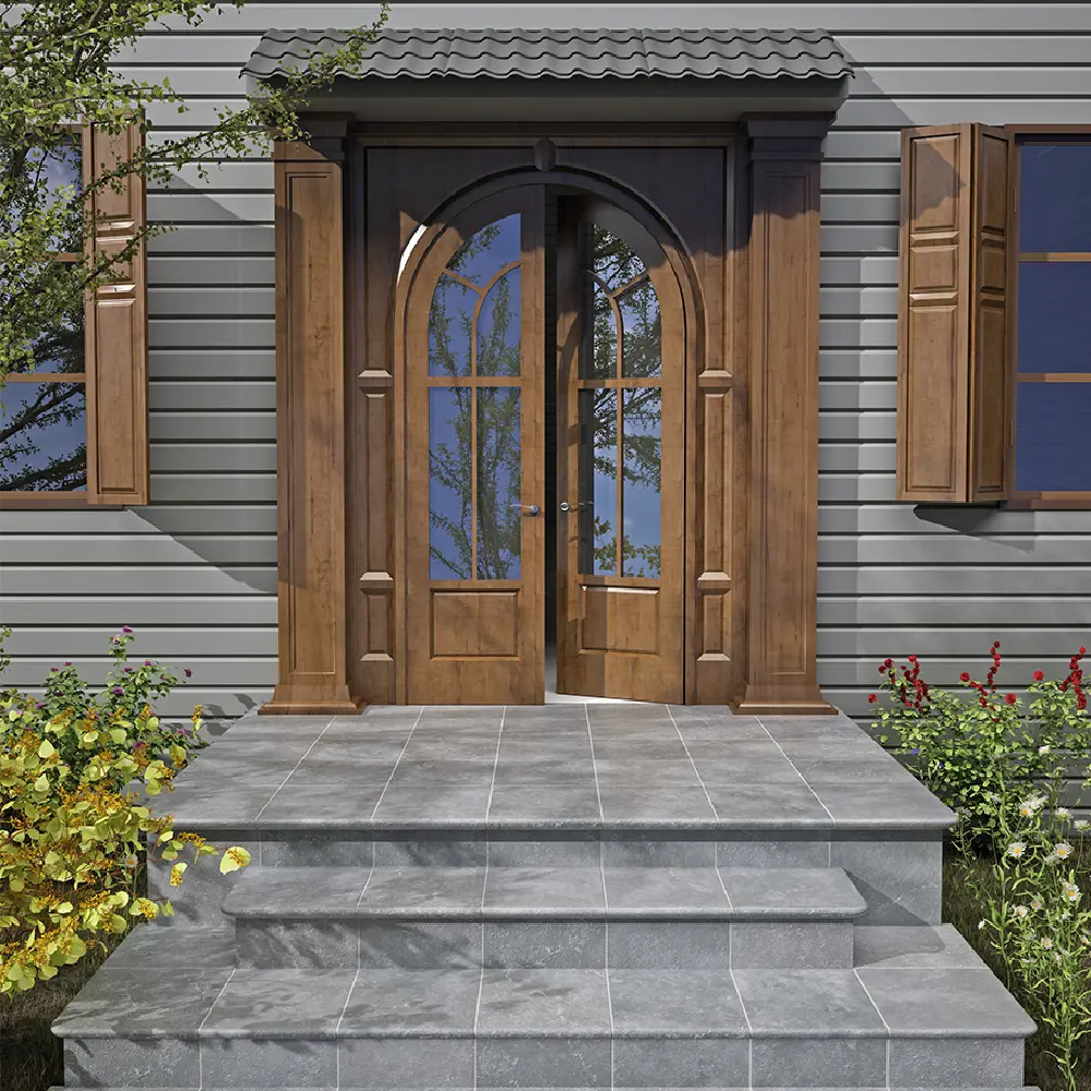 Изображение товара Угловая ступенька Stone Gris 33x33 см, керамогранит, Испания