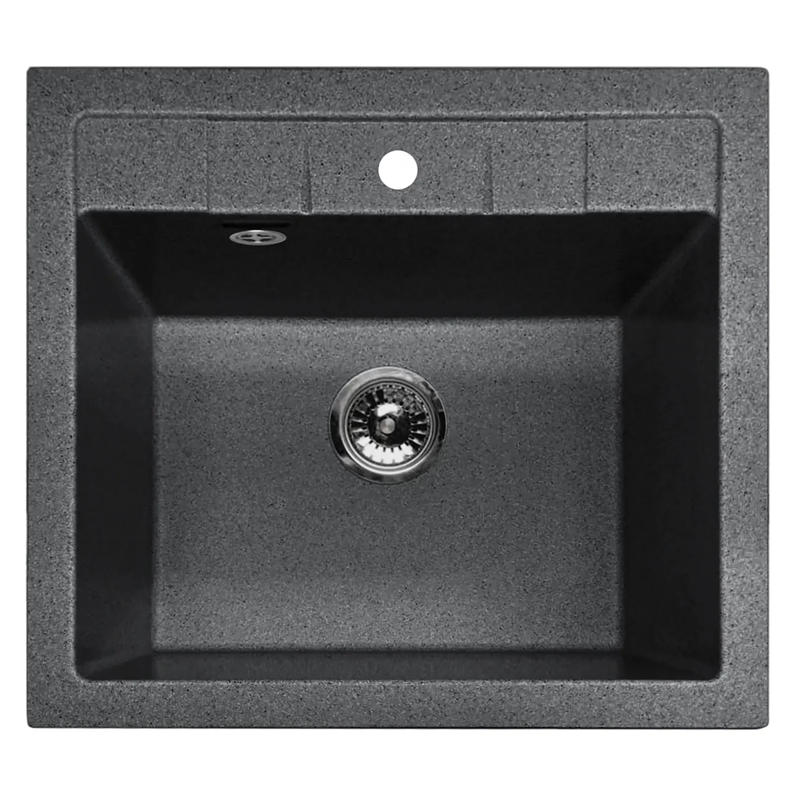 Изображение товара Мойка под столешницу Granfest Quadro 56x50x19 см мрамор цвет графит