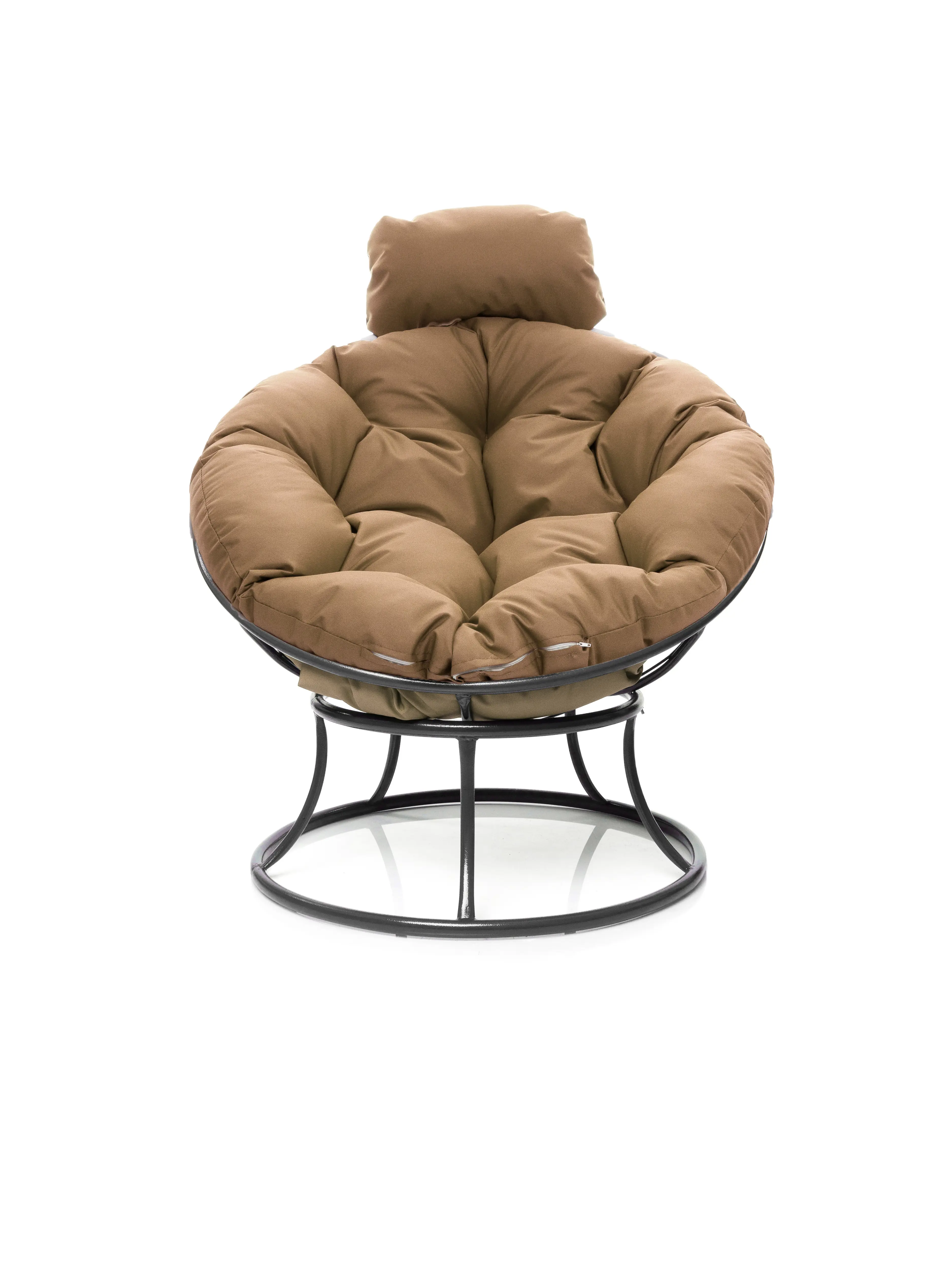 Изображение товара Кресло садовое M-group 12060301 Папасан мини 77 см x 81 см x 68 см искусственный ротанг серый/серебристый