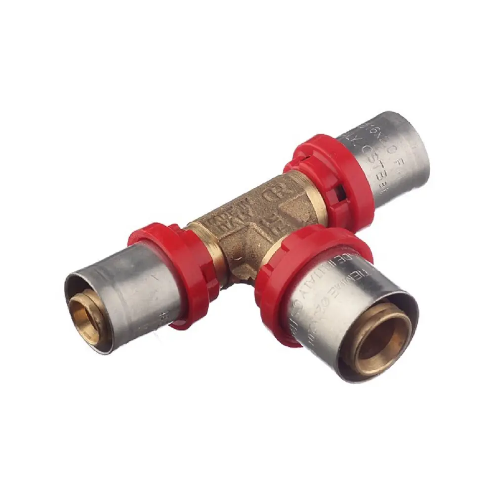 Изображение товара Тройник переходной Tiemme 16x20x16 мм латунь для трубопроводов Италия