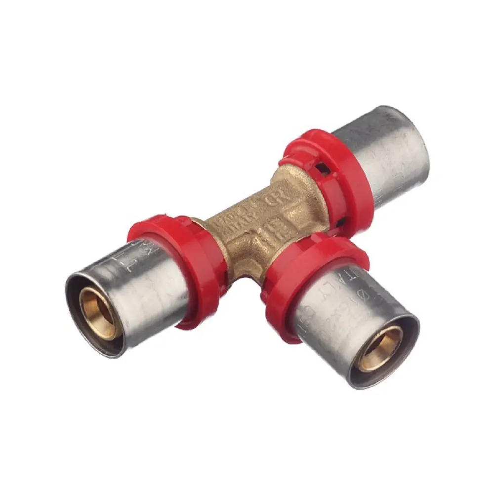 Изображение товара Тройник Tiemme 16x16x16 мм латунь для систем водопровода и отопления Италия