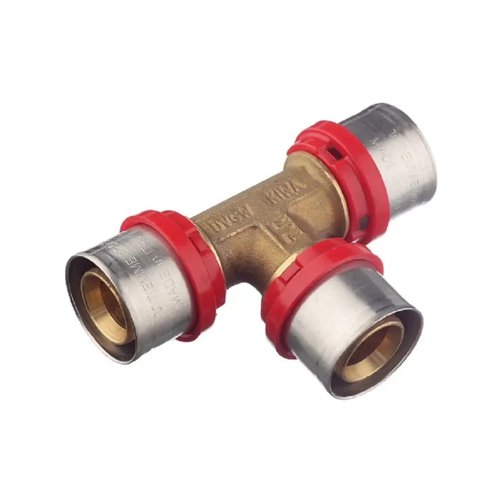 Изображение товара Тройник Tiemme латунь 26x26x26 мм для металлопластиковых труб Италия