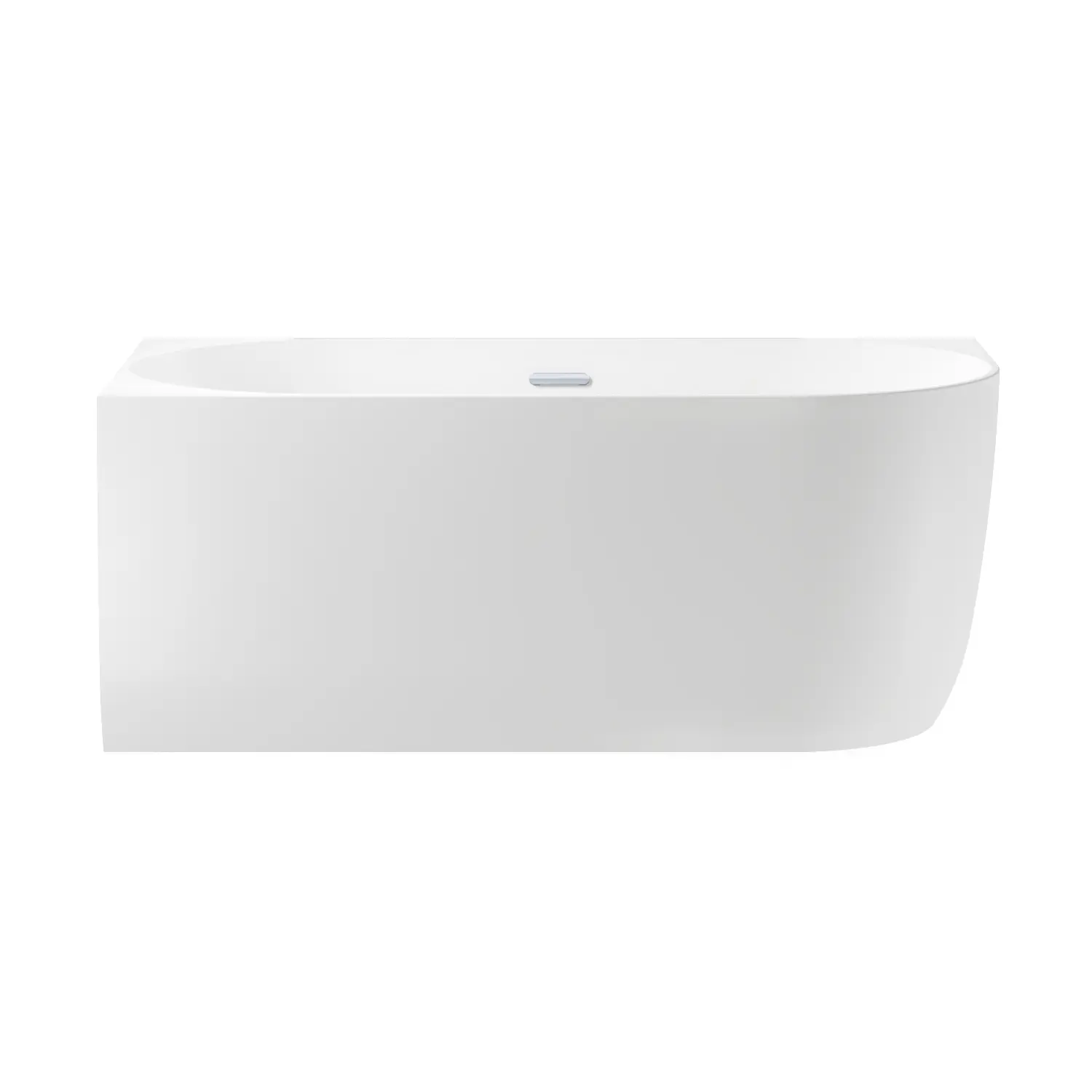 Изображение товара Акриловая угловая ванна 150x75 см Wellsee Belle Spa 235701001 левый разворот, с каркасом, экраном и сливом-переливом