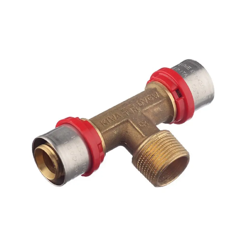 Изображение товара Тройник комбинированный Tiemme 20x3/4"x26 мм латунь для систем водопровода отопления