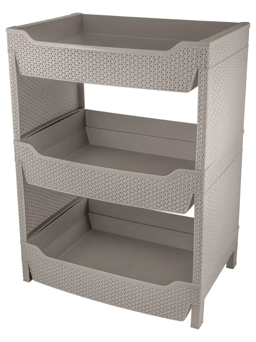 Изображение товара Стеллаж Wenge 45.5x61.5x31.5 см пластиковый универсальный для дома и офиса