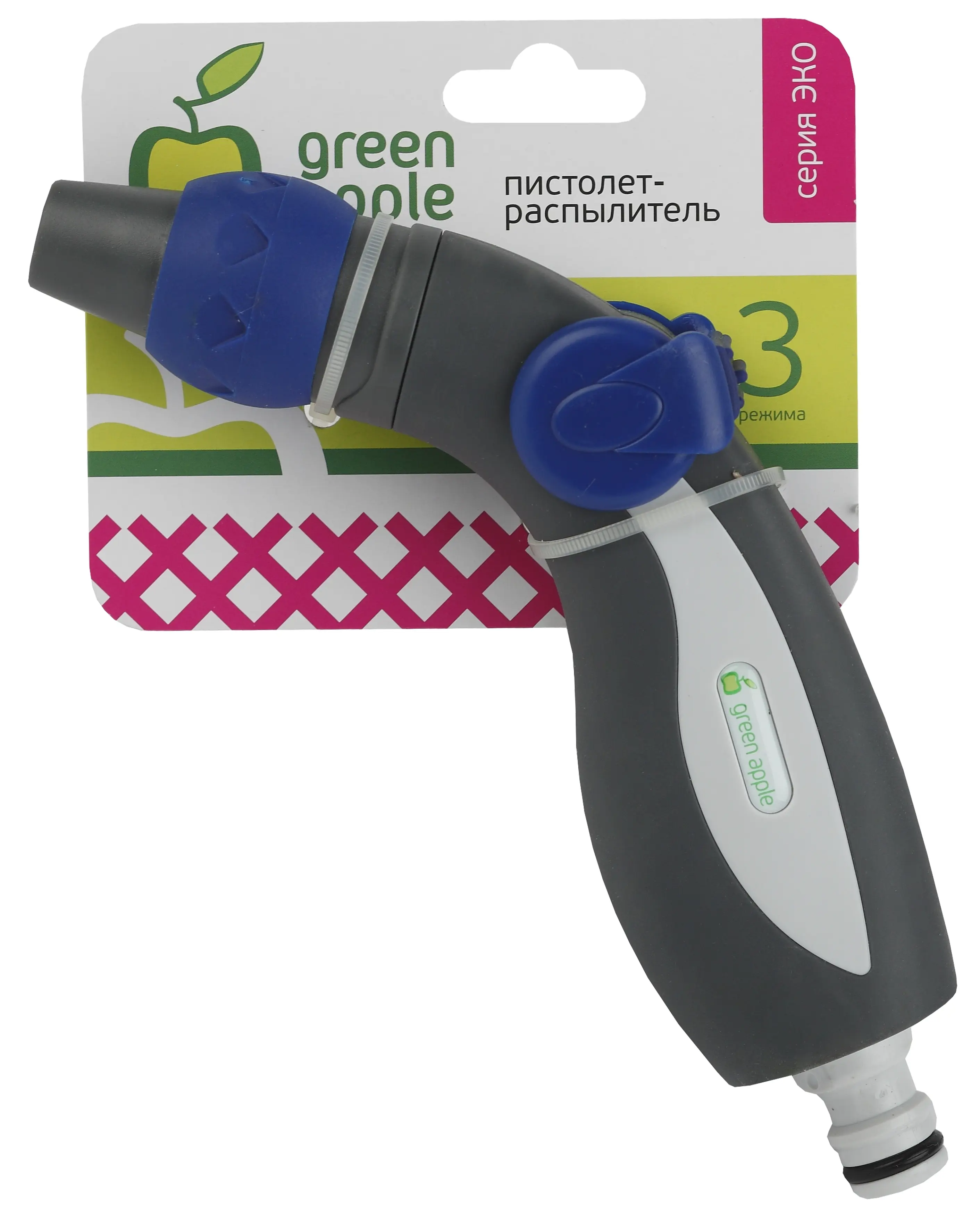 Изображение товара Пистолет-распылитель Green Apple Б0017765 пластик 3 режима
