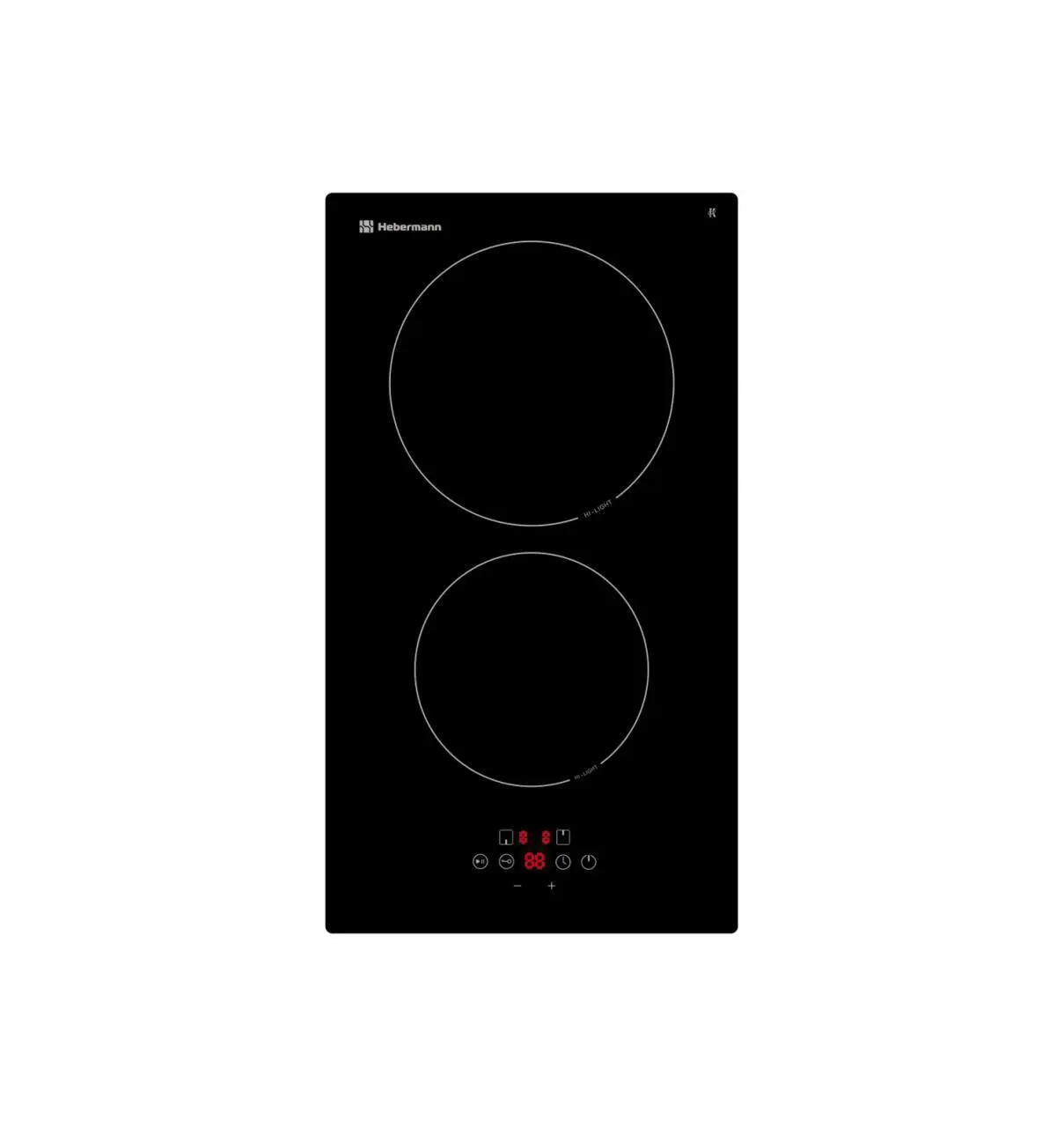 Изображение товара Электрическая варочная панель Hebermann HBKC 3020.1 BL 29 см 2 конфорки цвет черный