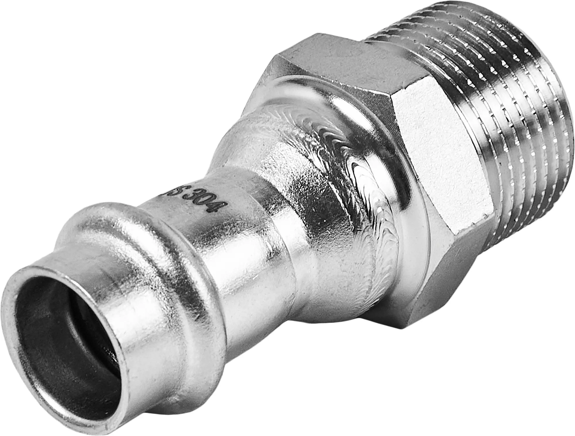 Изображение товара Муфта переходная Rommer 3/4"x15 мм ВПр-НР нержавеющая сталь