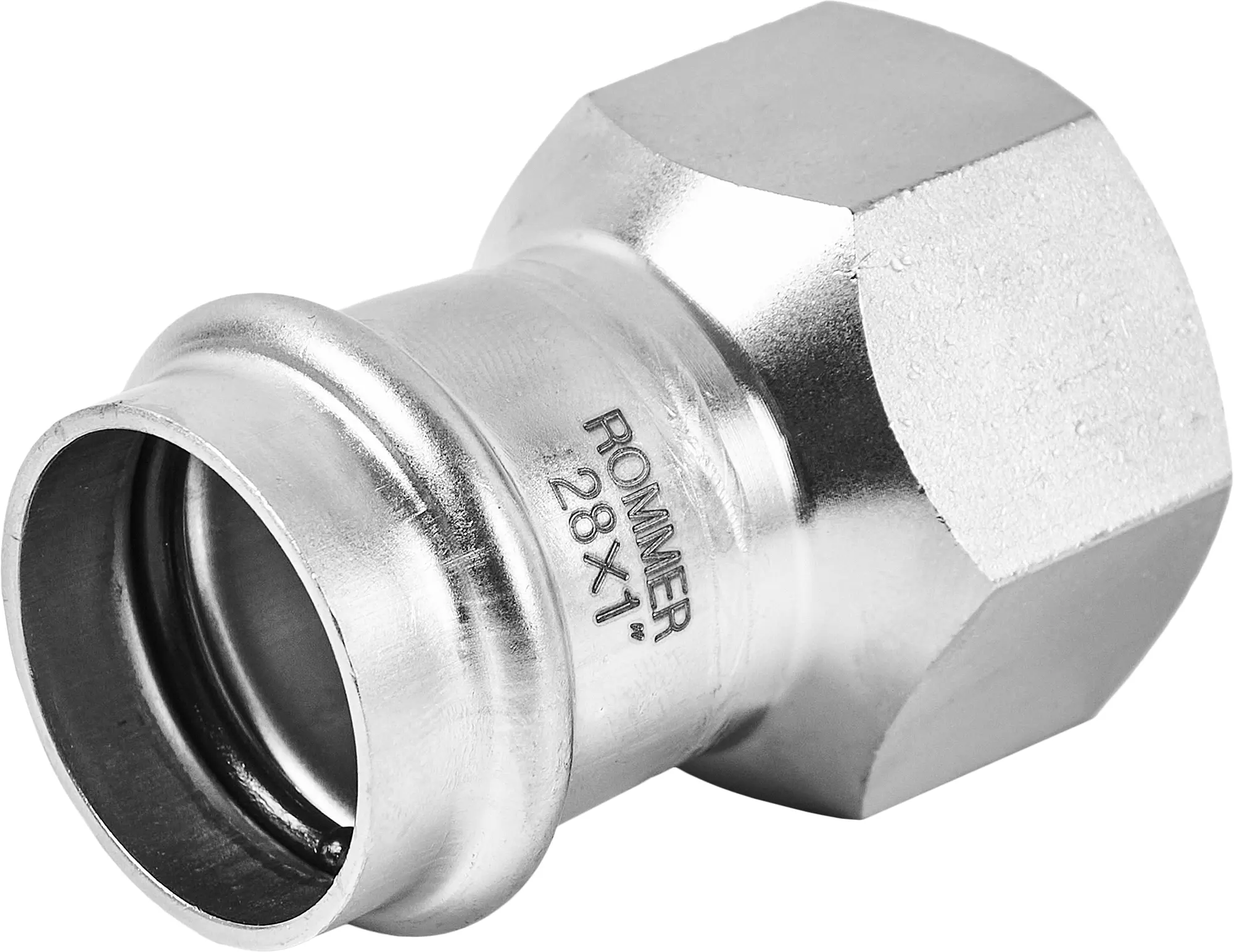 Изображение товара Муфта переходная Rommer 1"x28 мм ВПр-ВР нержавеющая сталь