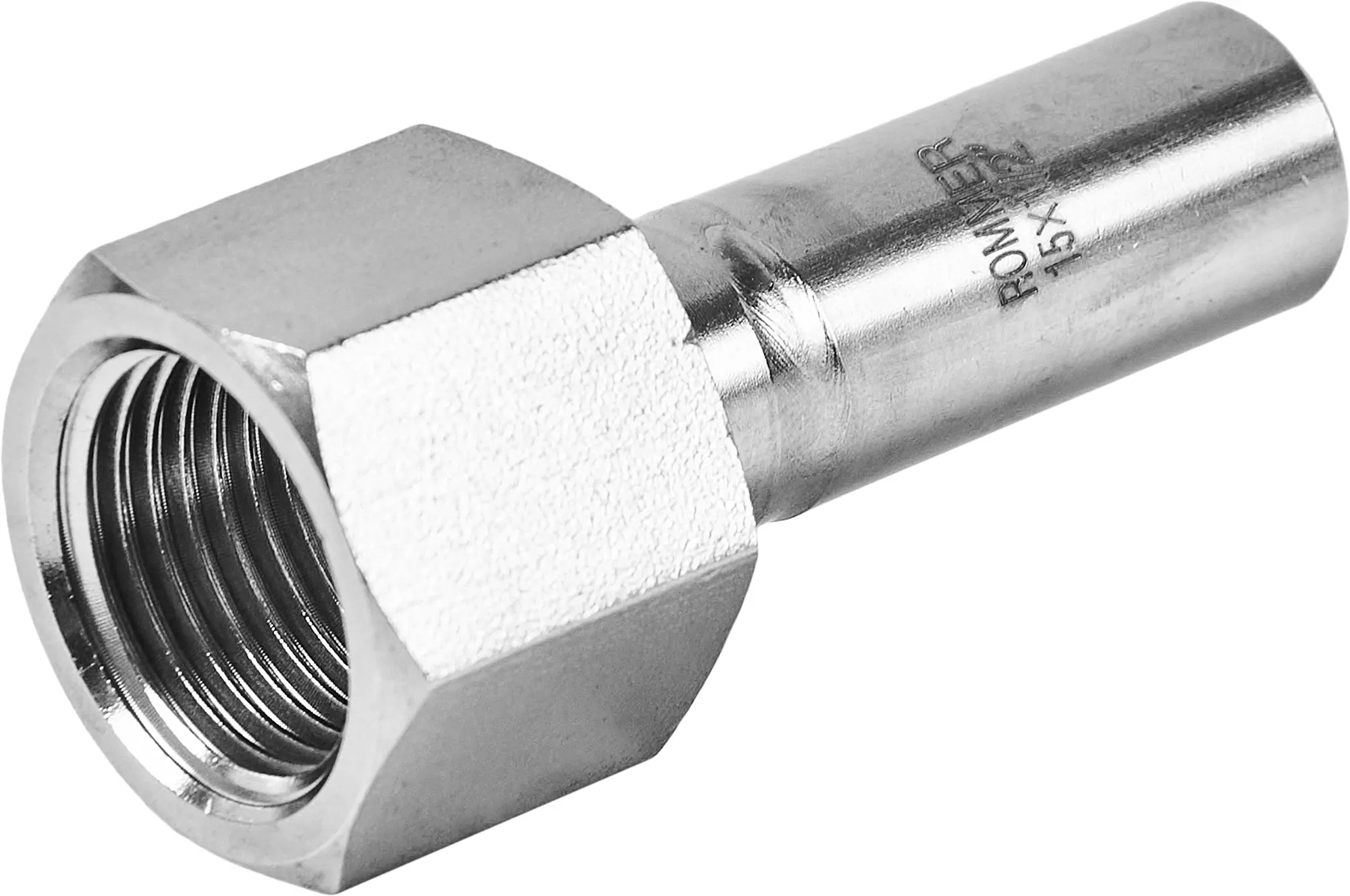 Изображение товара Муфта переходная Rommer 1/2"x15 мм НПр-ВР нержавеющая сталь
