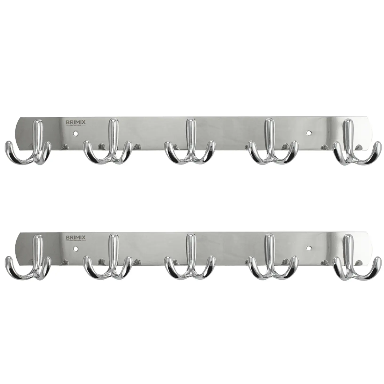 Изображение товара Крючок для полотенца на планке Brimix цвет хром 5шт