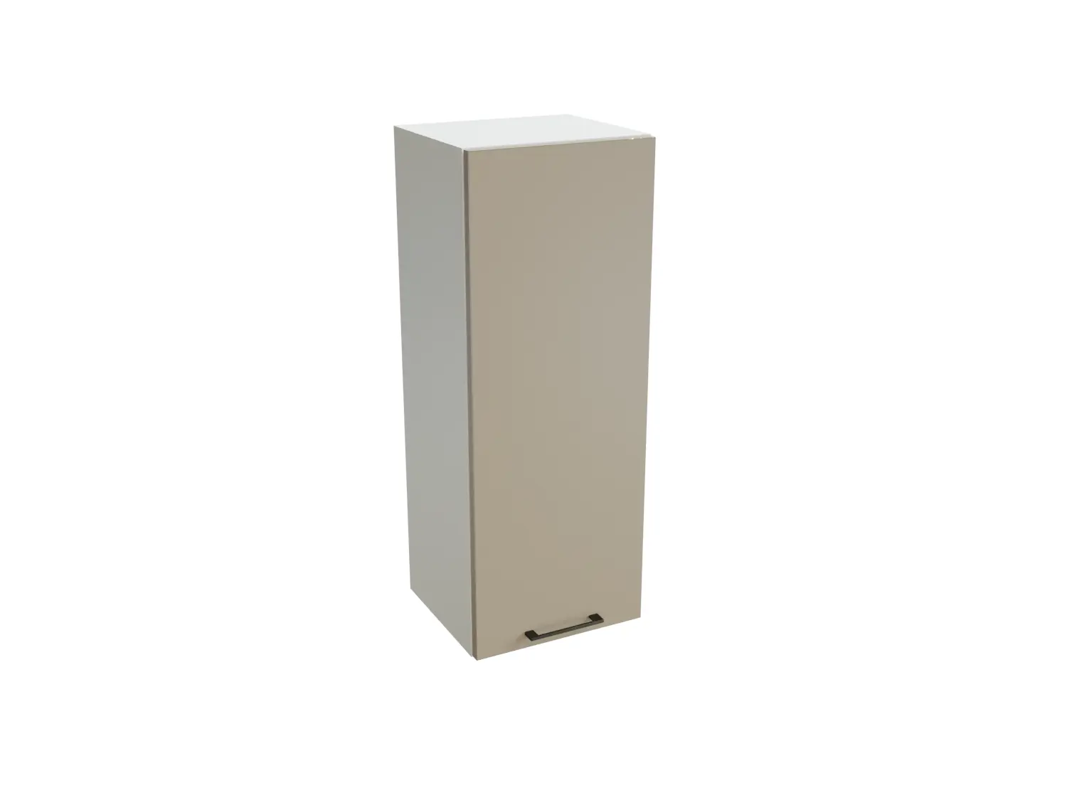 Изображение товара Навесной шкаф с 1 дверцей Атласный Серый 35x92x31.80 см фасад МДФ светло-серый каркас ЛДСП белый Сурская мебель