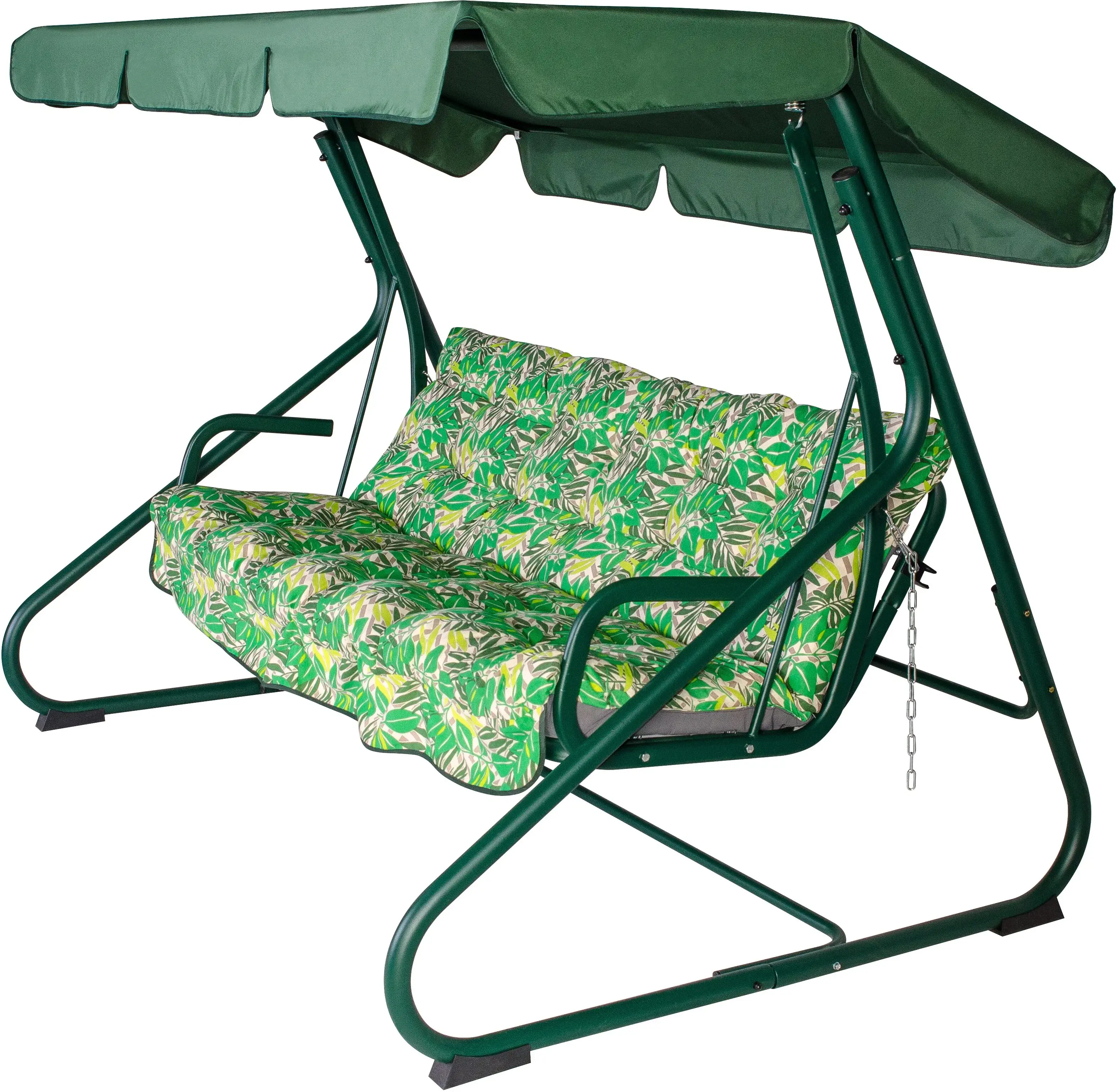 Изображение товара Качели садовые Удачная мебель A48G.510 Манила 3-х местные до 300 кг зеленый