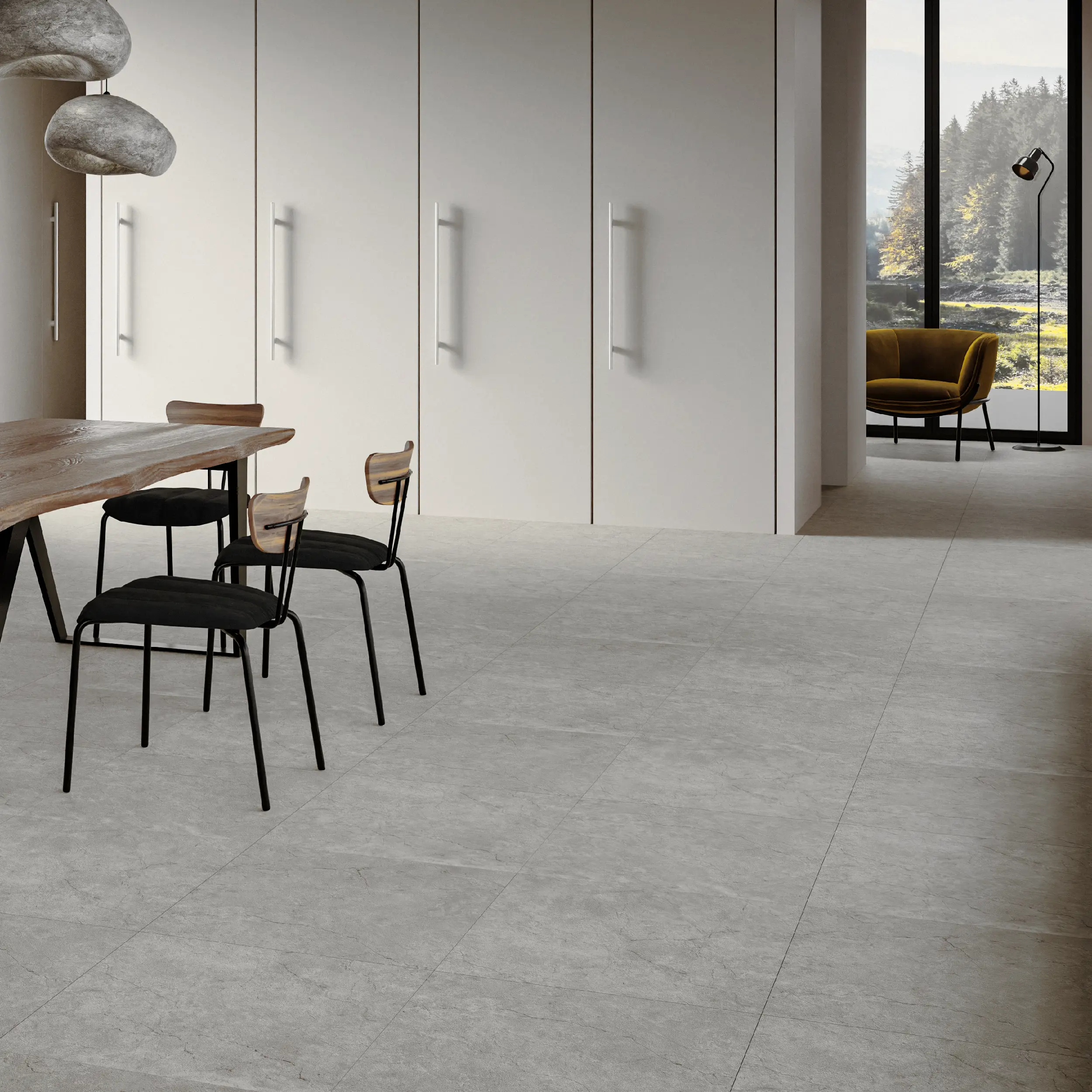 Изображение товара Глазурованный керамогранит Ceramente Stellare Fissura Mocca 60x60 см для пола и стен