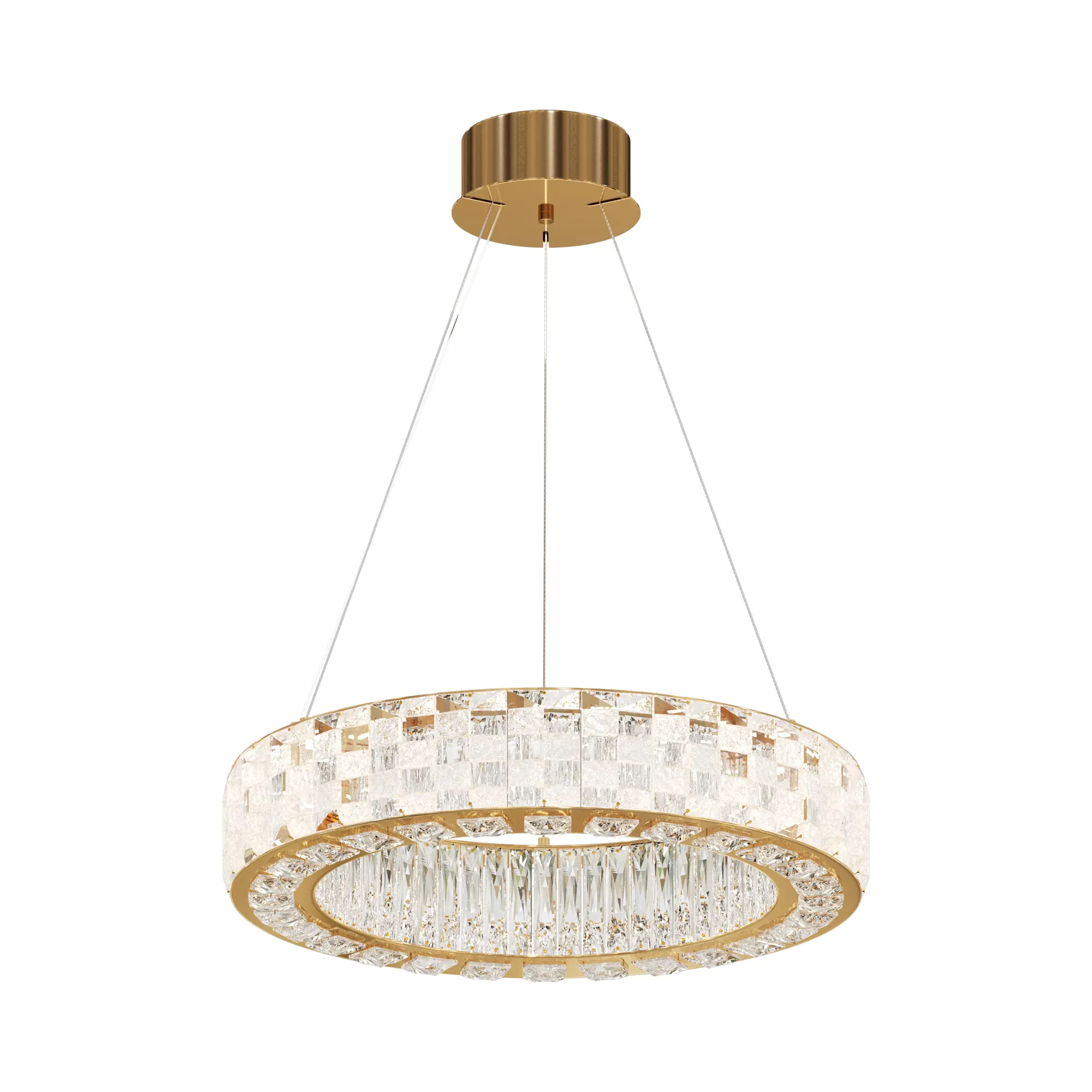 Изображение товара Подвесной светодиодный светильник Maytoni Castello 19 м² золото хрусталь современный стиль
