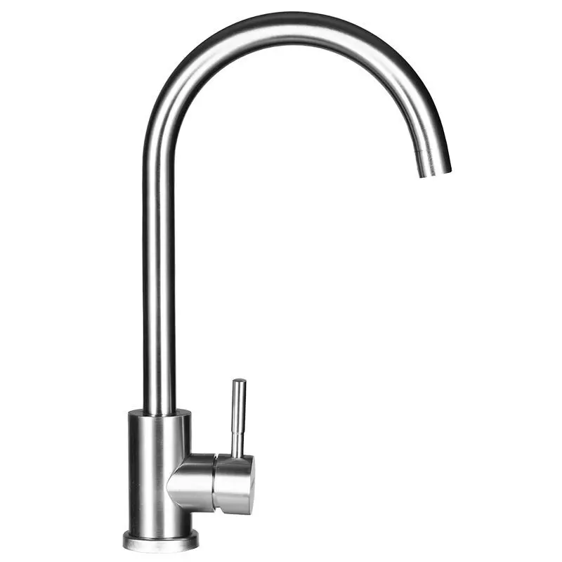 Изображение товара Смеситель для кухни Wisent Сатин W4998-3 однорычажный, поворотный, нержавейка