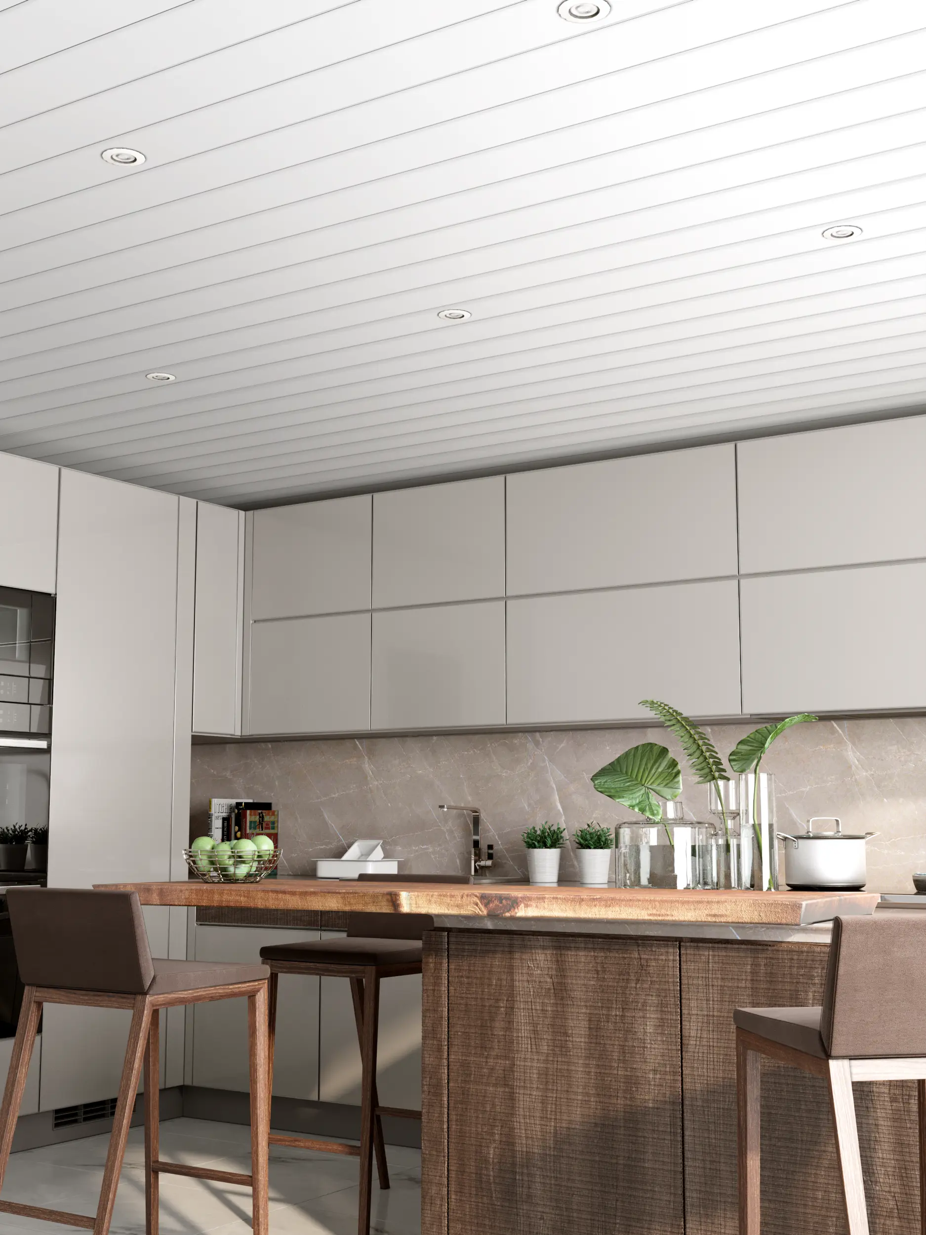 Изображение товара Доборный комплект Artens длинной 3 м жемчужно-белый для реечных потолков