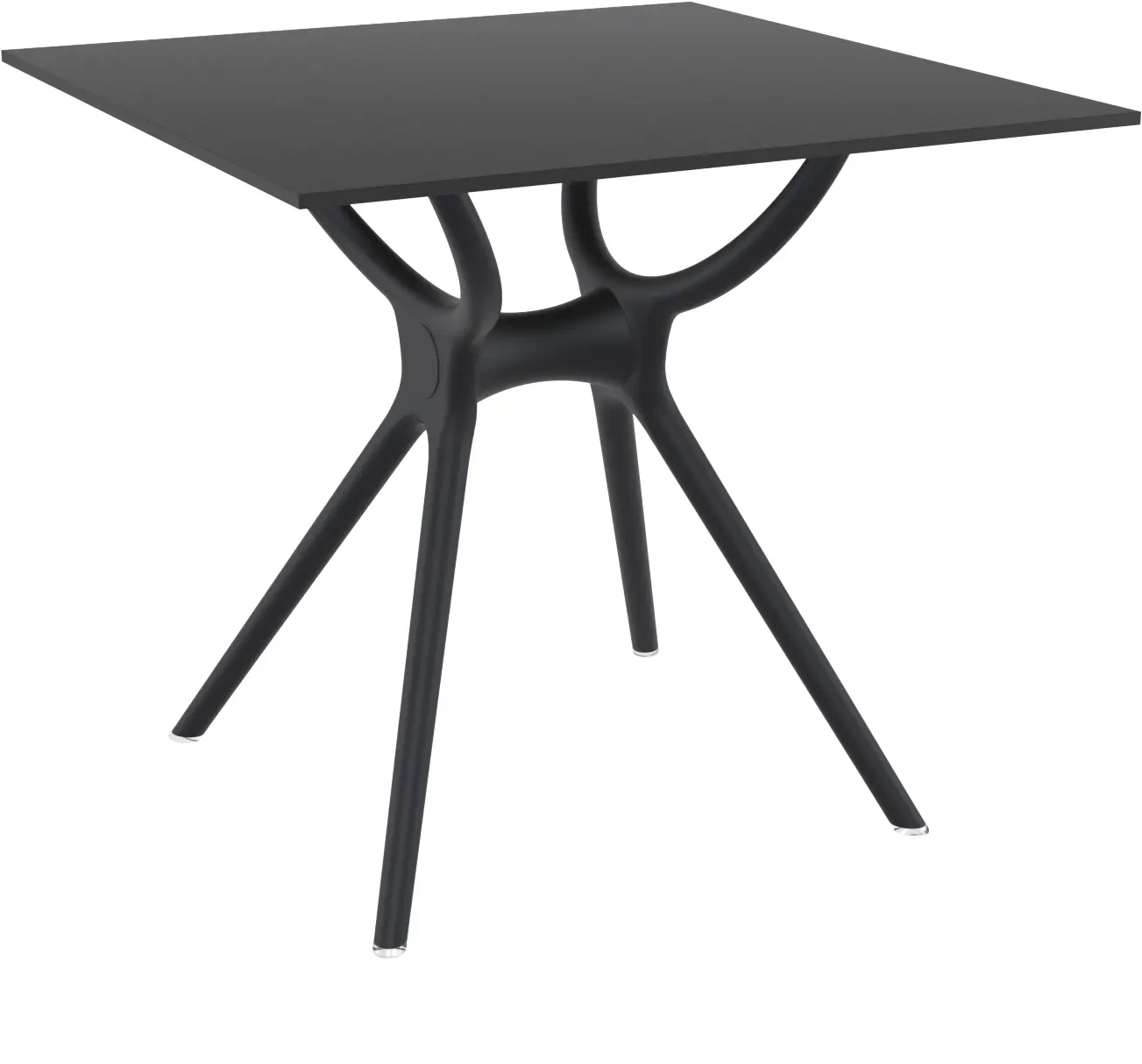 Изображение товара Раздвижной садовый стол складной Siesta contract AIR TABLE 80 - 80x80x74 см пластик черный