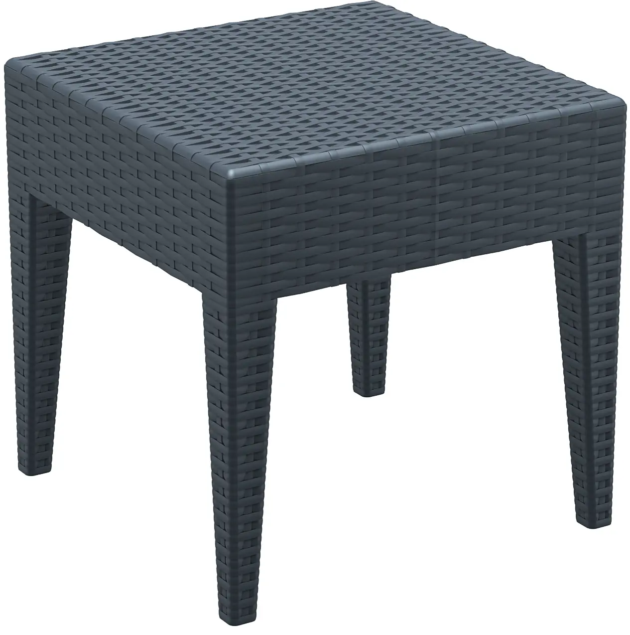 Изображение товара Нераздвижной садовый стол складной Siesta contract MIAMI LOUNGE SIDE TABLE 45x45x45 см пластик черный