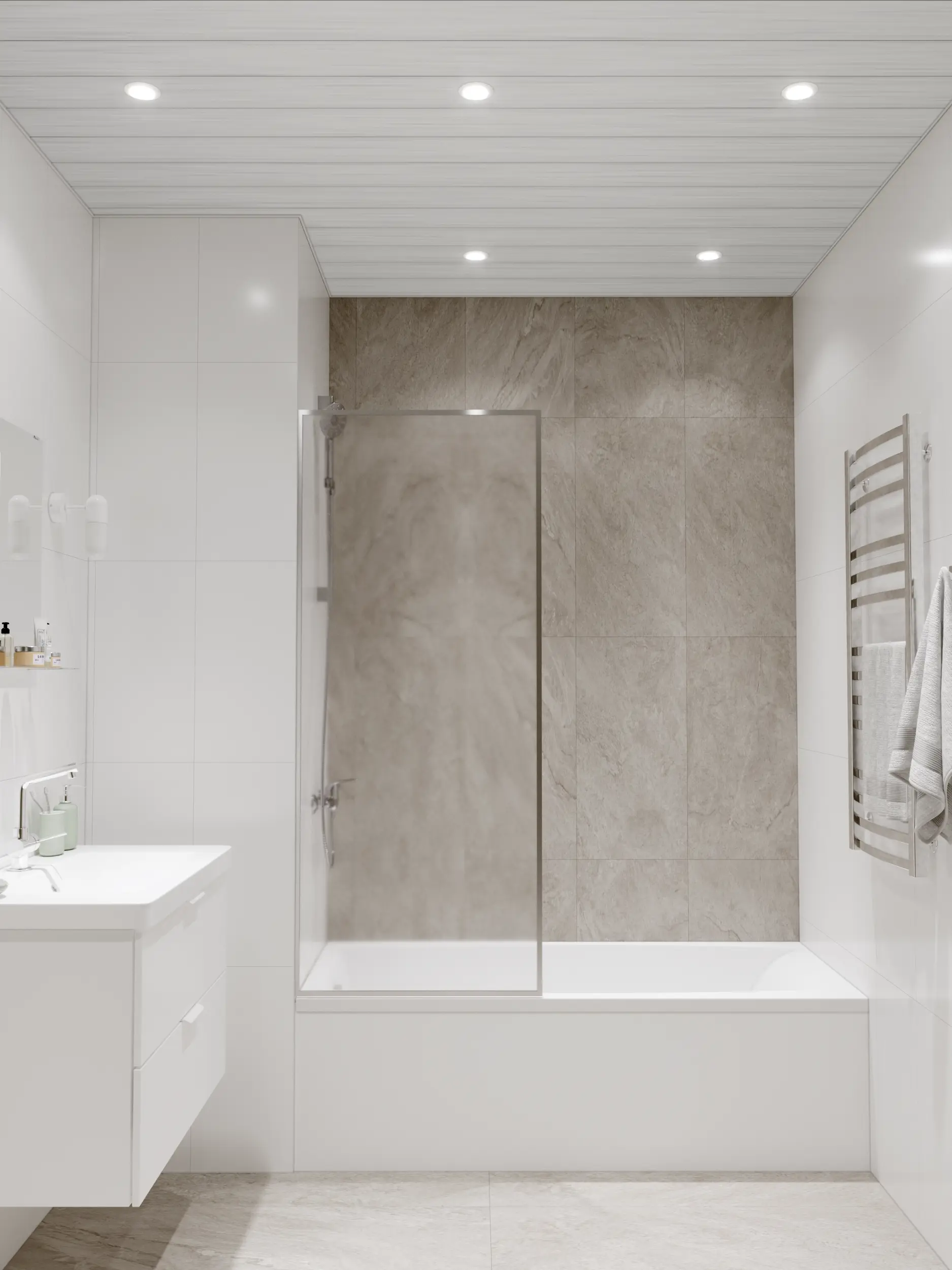 Изображение товара Набор реек 2x1 м серебристый металлик для реечных потолков