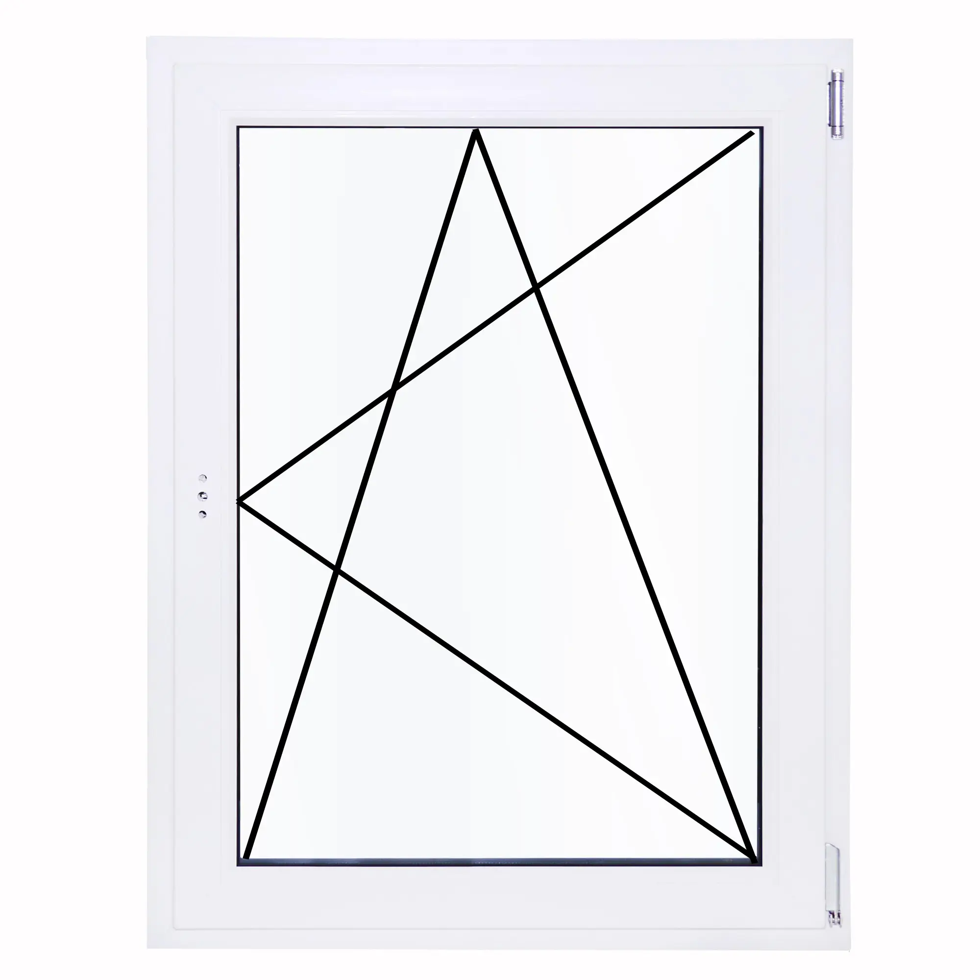 Изображение товара Пластиковое окно VEKA 1170x800 мм одностворчатое правое с энергосберегающим стеклопакетом