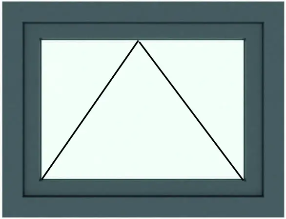 Изображение товара Пластиковое окно ПВХ Deceuninck одностворчатое 470x700 мм, трехкамерный стеклопакет, цвет белый/сер