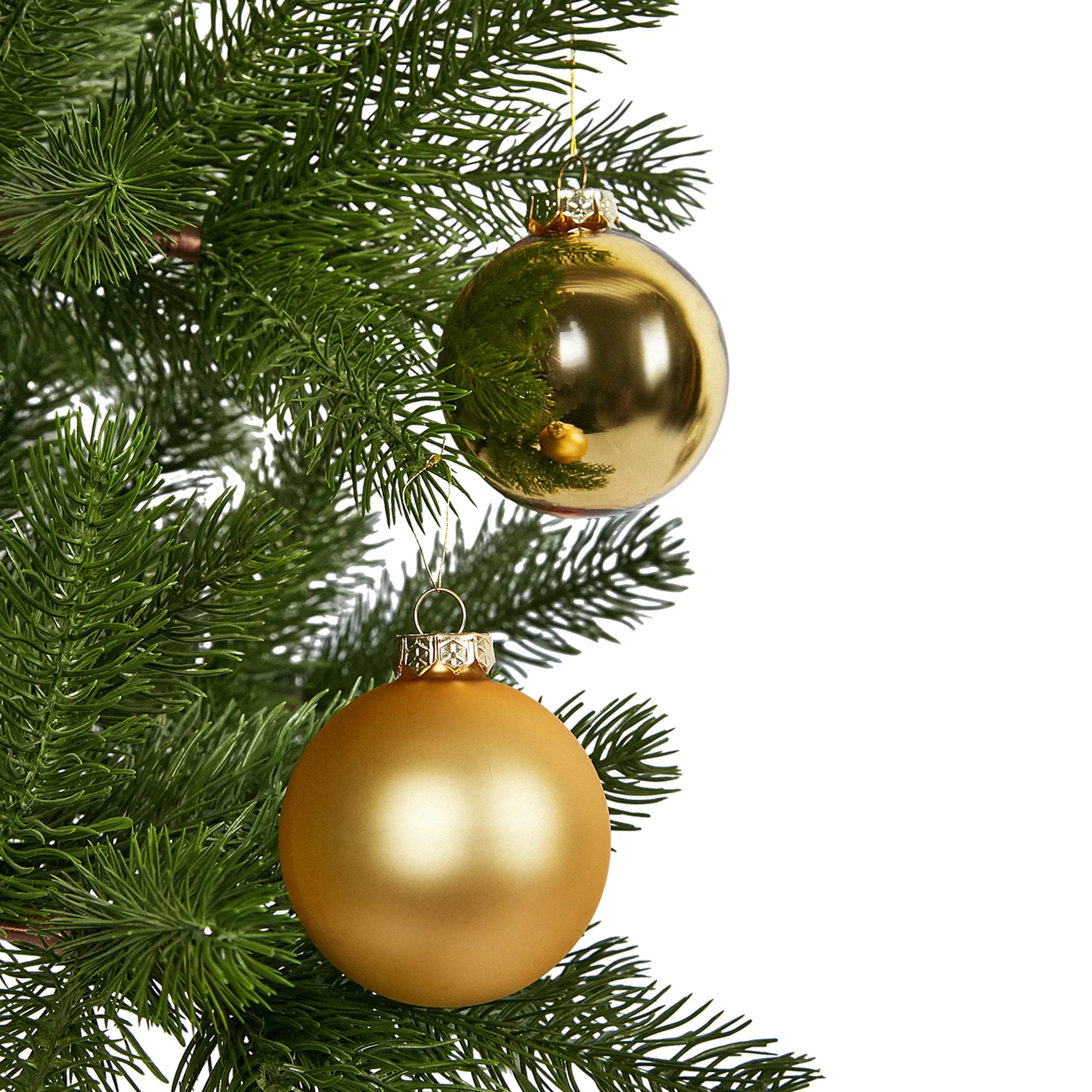 Изображение товара Набор новогодних шаров Christmas ø8 см цвет золотой 8 шт.