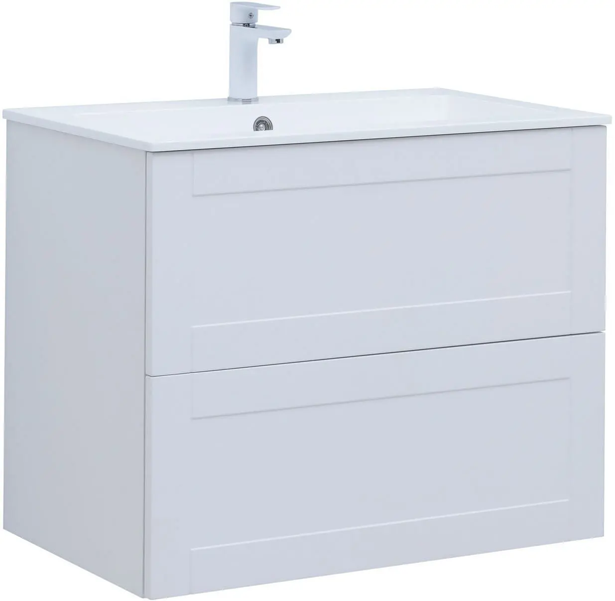 Изображение товара Тумба под раковину Aquanet Терра 00313234 78.80см подвесная цвет белый матовый